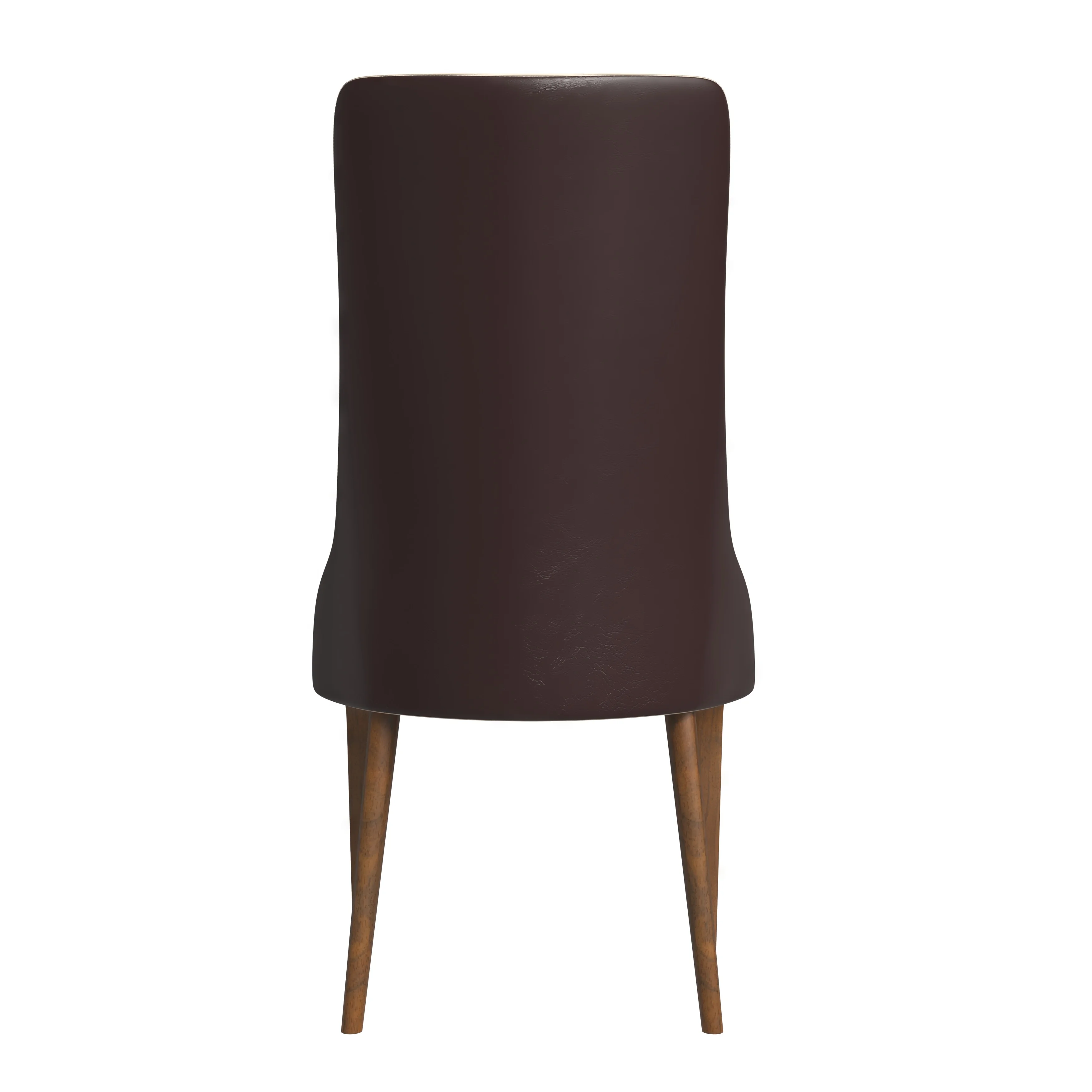 Elm Collection Modern Wooden Dining Chair In Brown