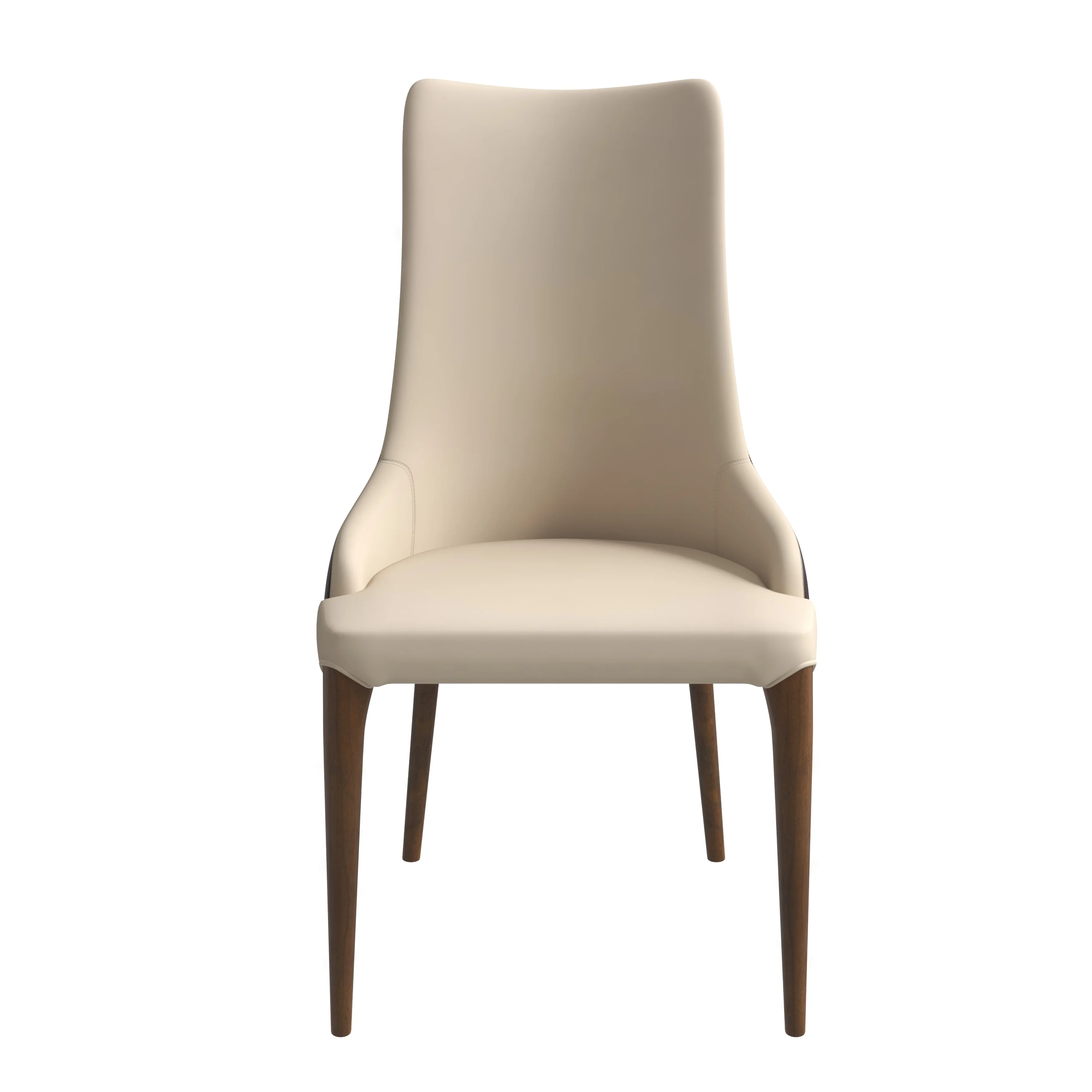 Elm Collection Modern Wooden Dining Chair In Brown