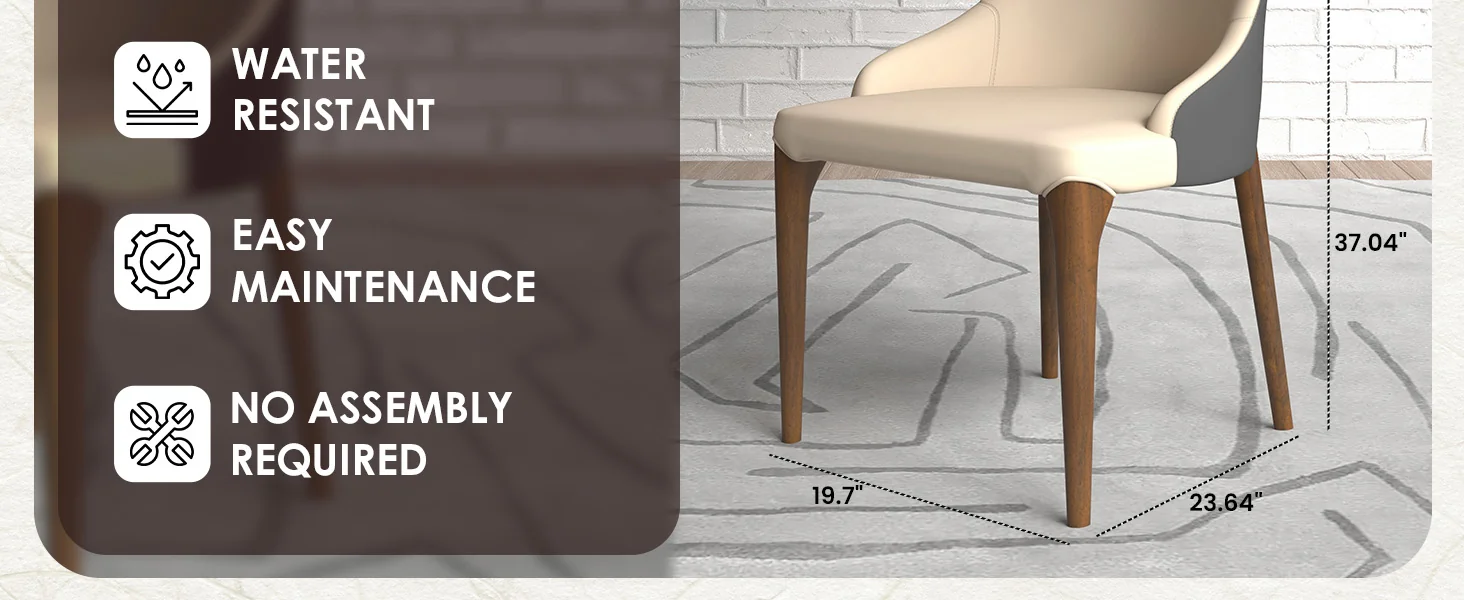 Elm Collection Modern Wooden Dining Chair In Grey