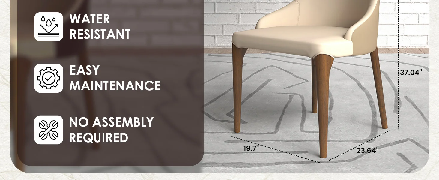 Elm Collection Modern Wooden Dining Chair In Toupe