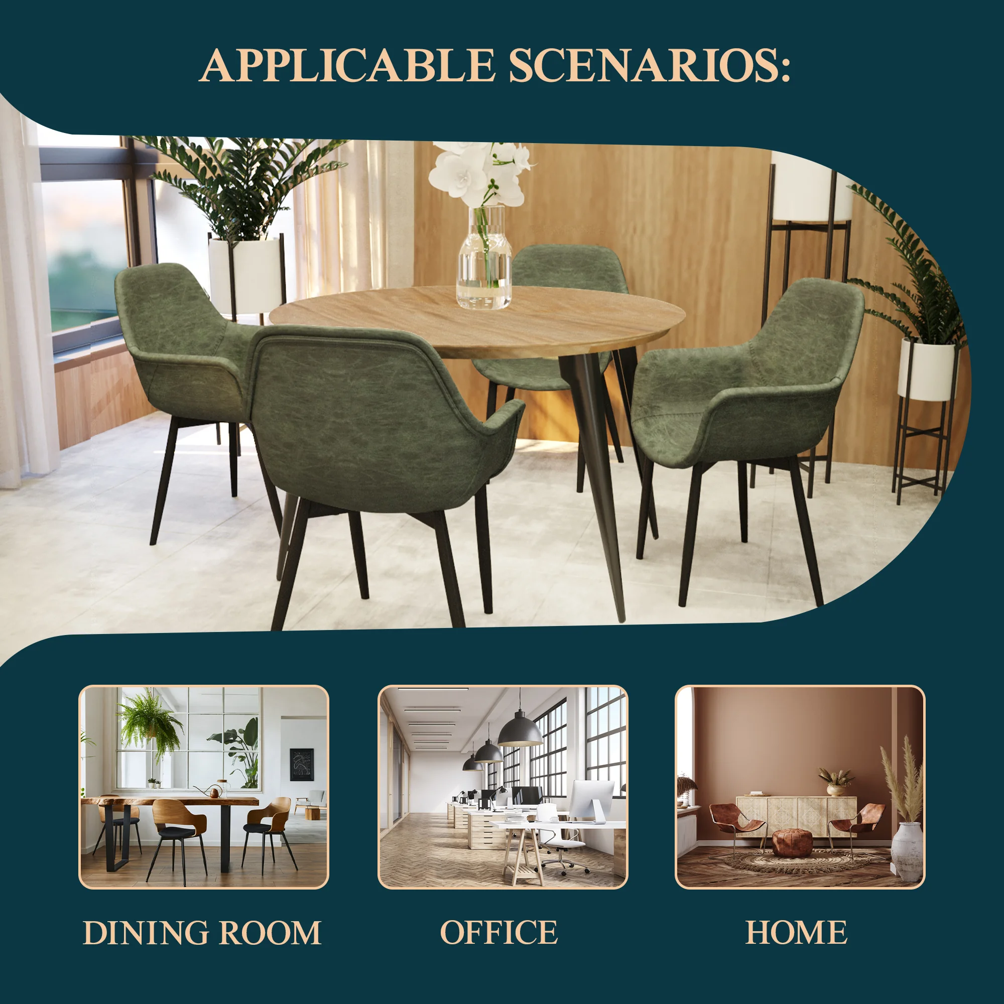 Markley Modern Leather Dining Arm Chair With Metal Legs