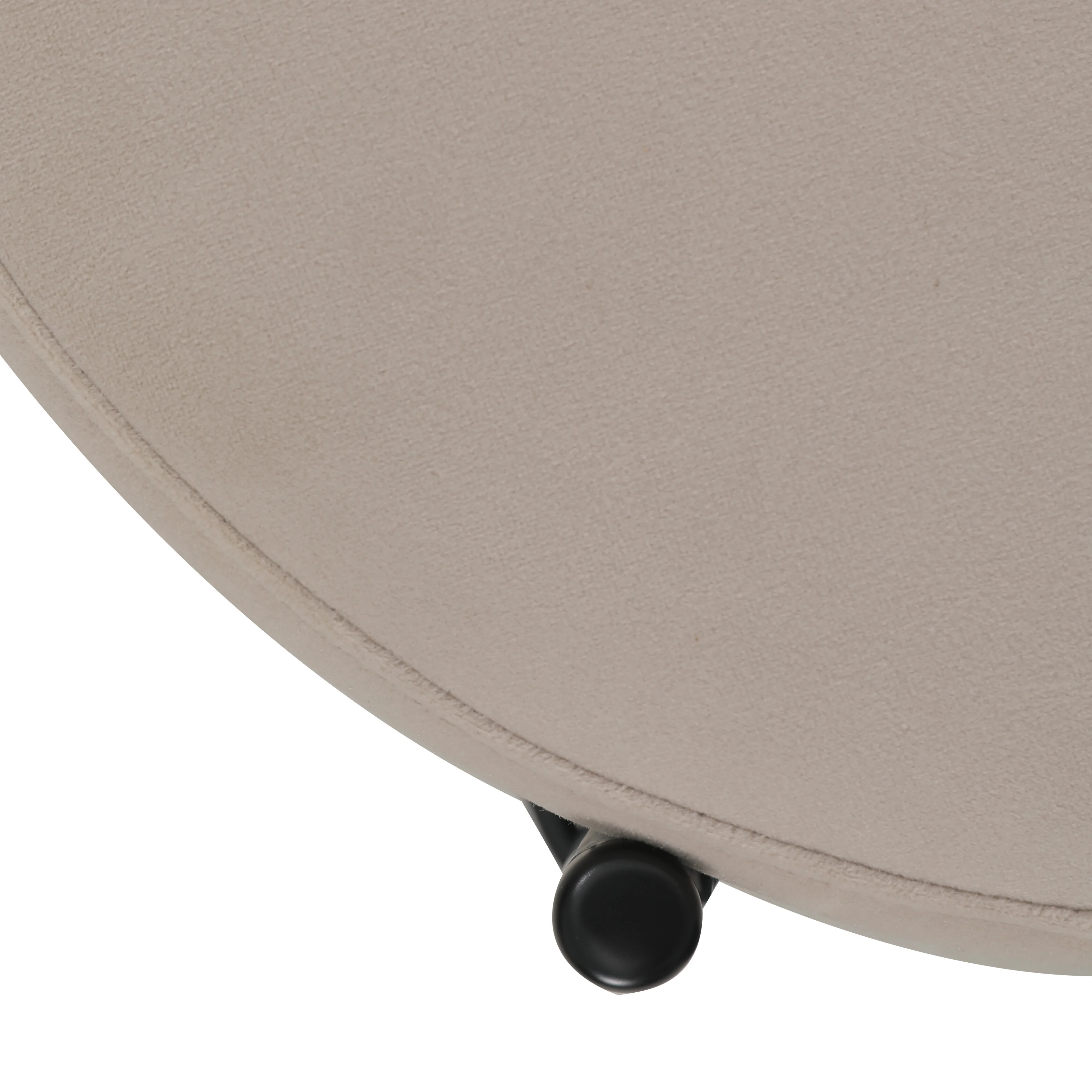 Euston Modern Wicker Bar Stool With Black Steel Frame in Beige