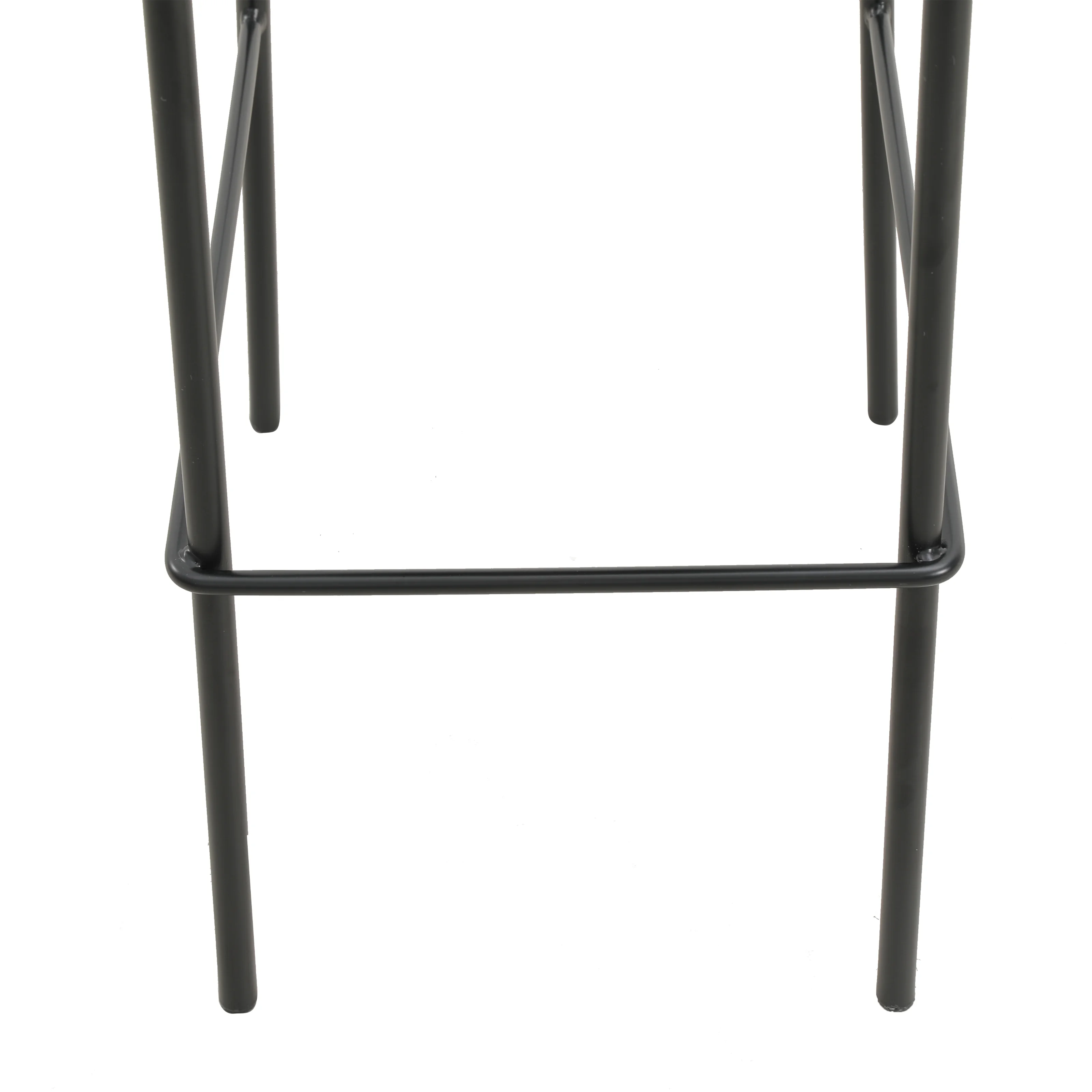 Euston Modern Wicker Bar Stool With Black Steel Frame in Black
