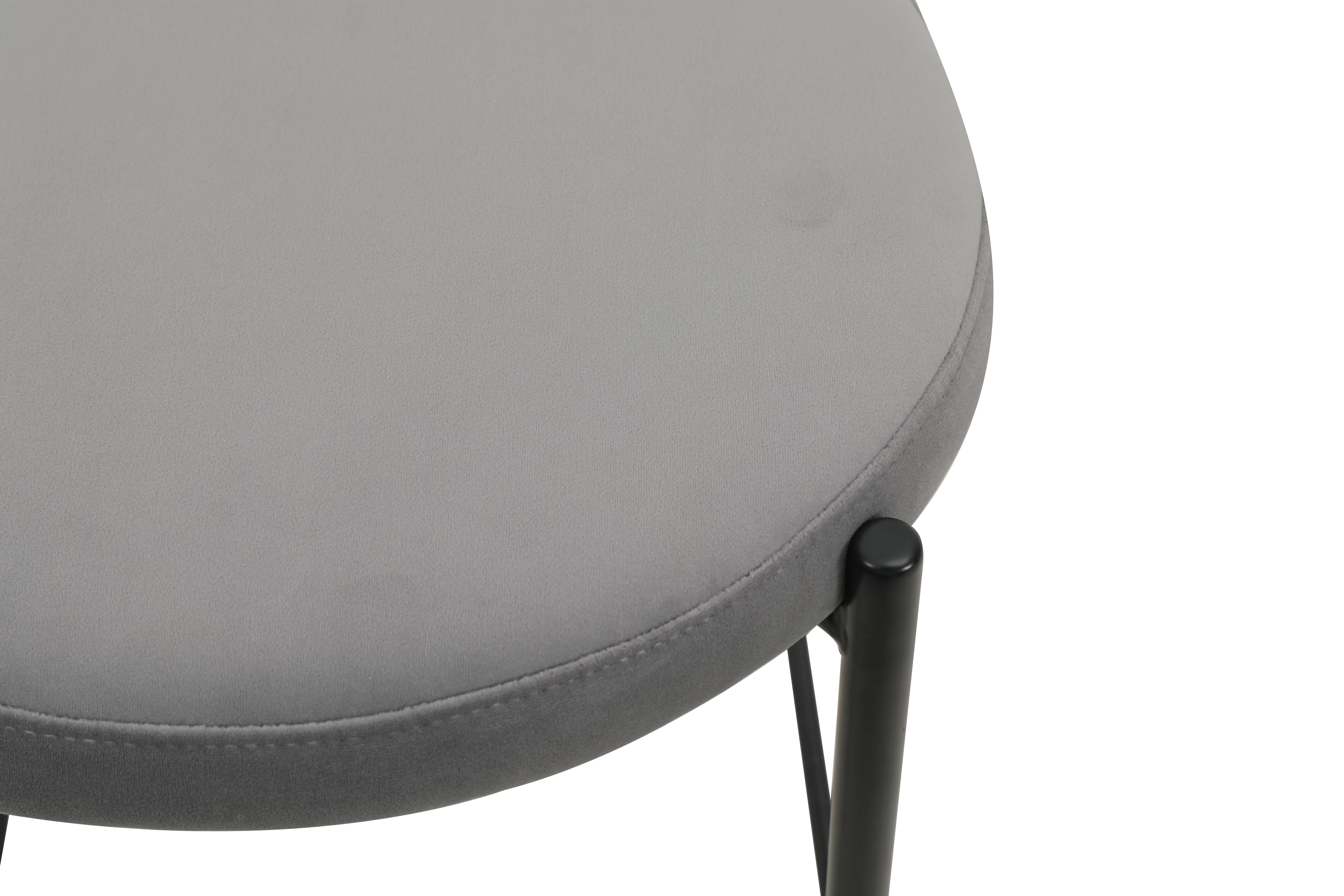 Euston Modern Wicker Bar Stool With Black Steel Frame in Grey