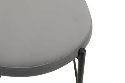 Euston Modern Wicker Bar Stool With Black Steel Frame in Grey