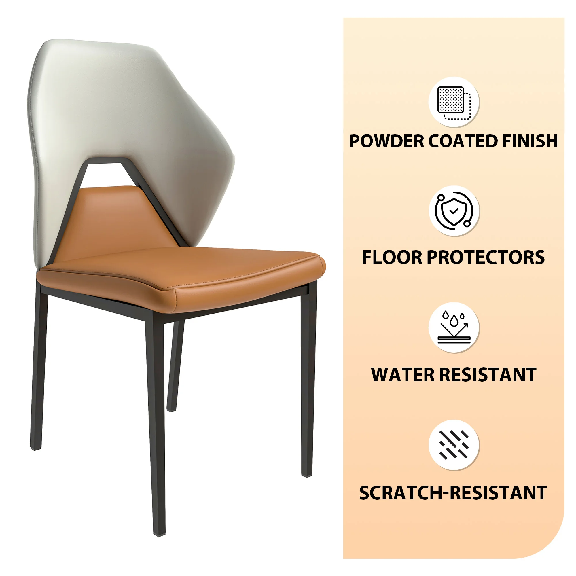 Eclat collection Modern Dining Chair in Brown