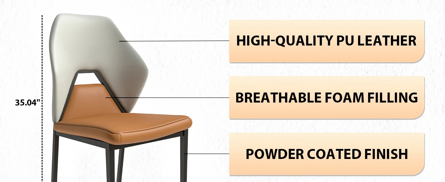 Eclat collection Modern Dining Chair in Brown