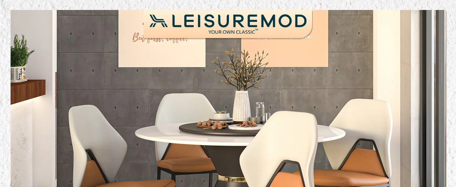 Eclat collection Modern Dining Chair in Brown Set of 4