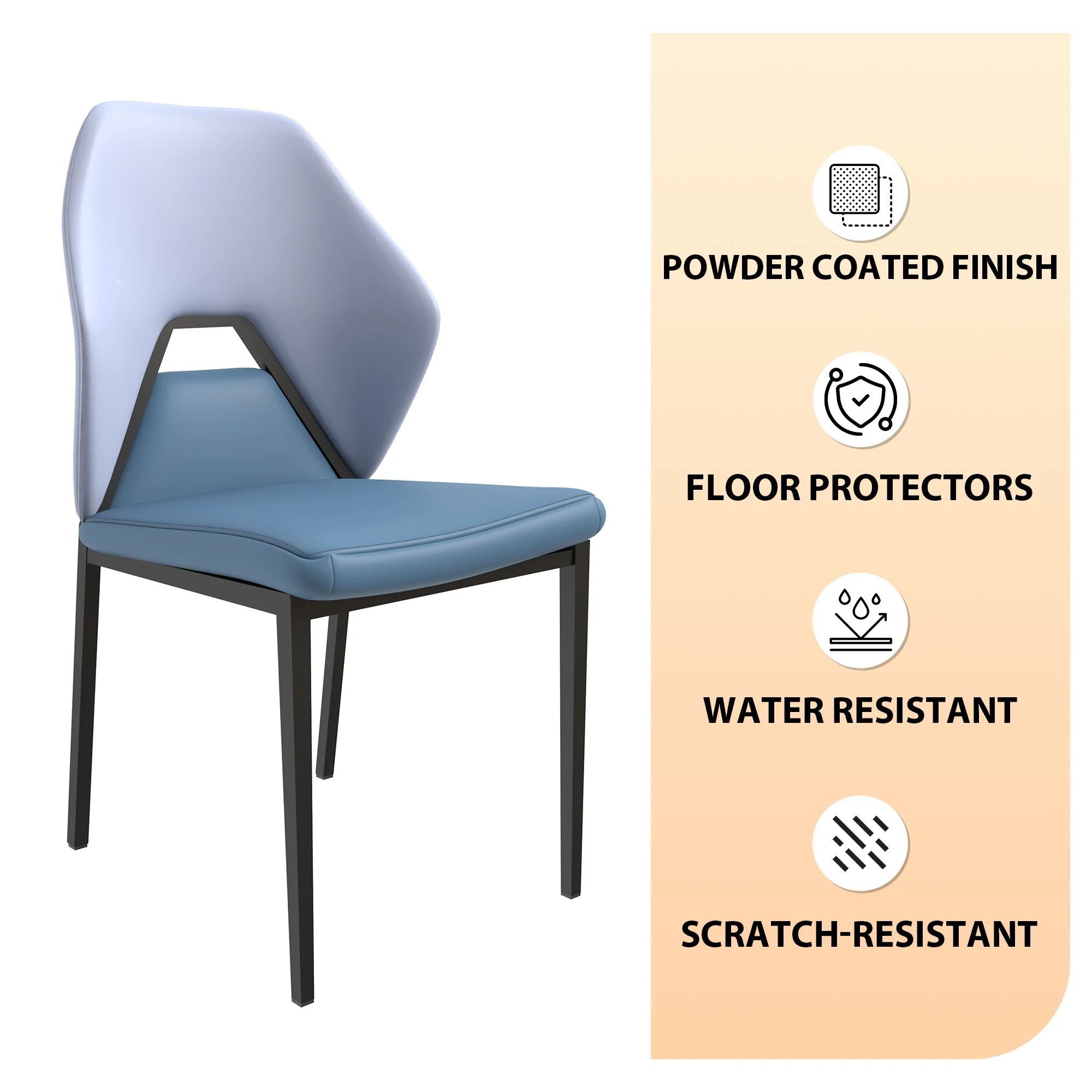 Eclat collection Modern Dining Chair in Blue/Grey