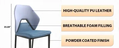 Eclat collection Modern Dining Chair in Blue/Grey