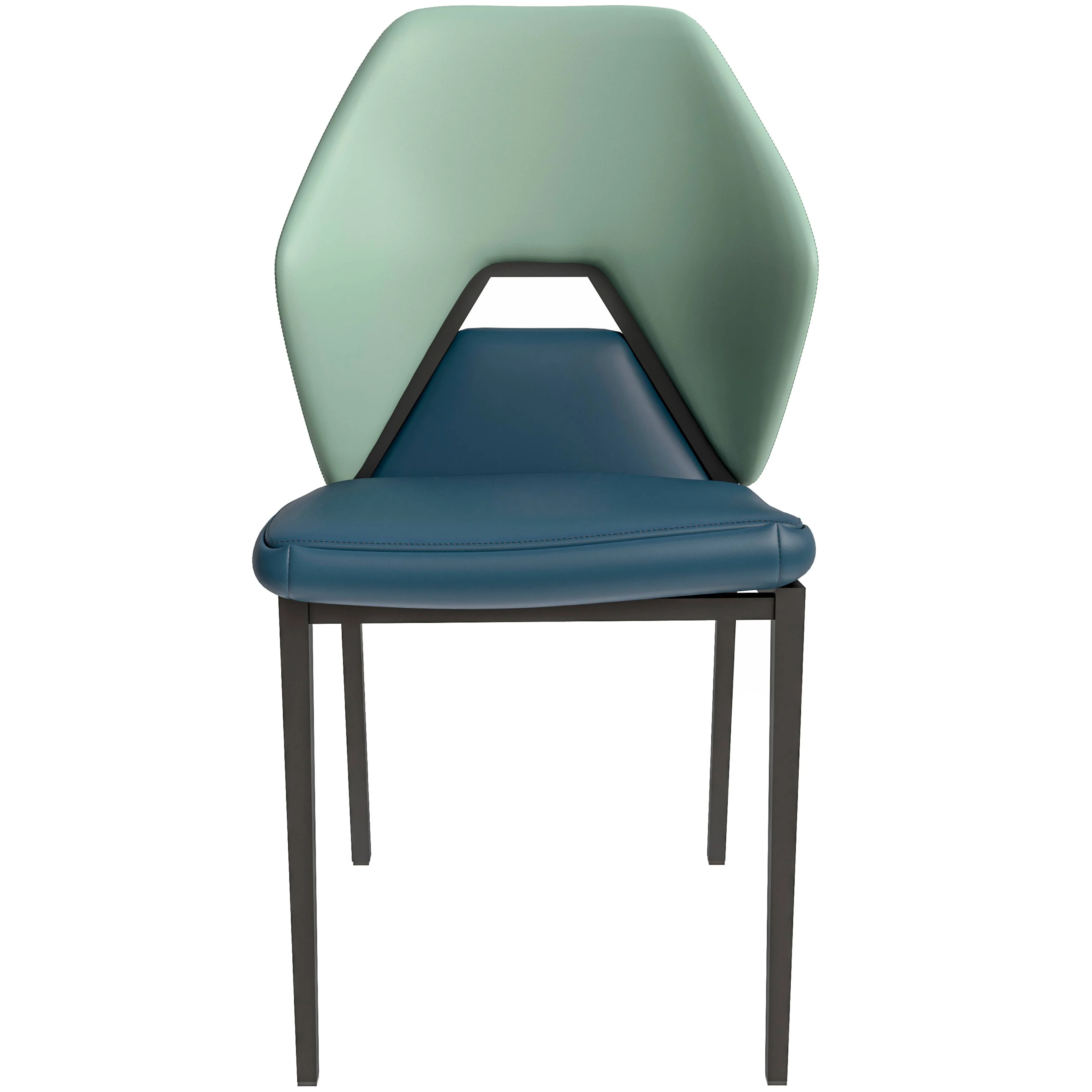 Eclat collection Modern Dining Chair in Green Blue Set of 4