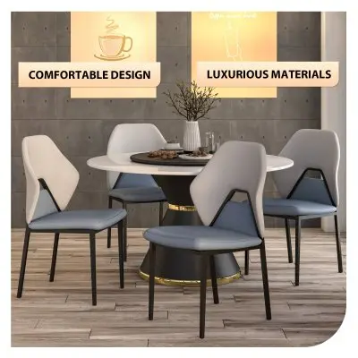 Eclat collection Modern Dining Chair in Grey Set of 4