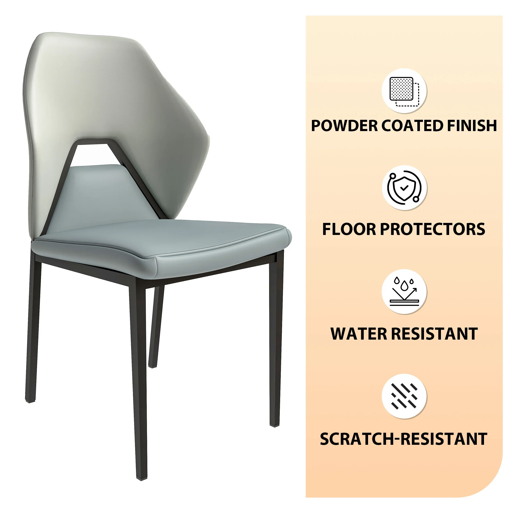 Eclat Collection Modern Dining Chair in White