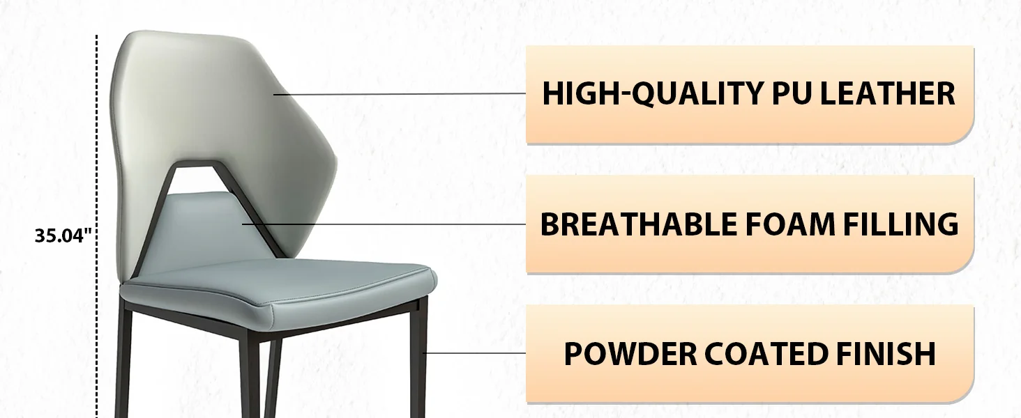 Eclat Collection Modern Dining Chair in White