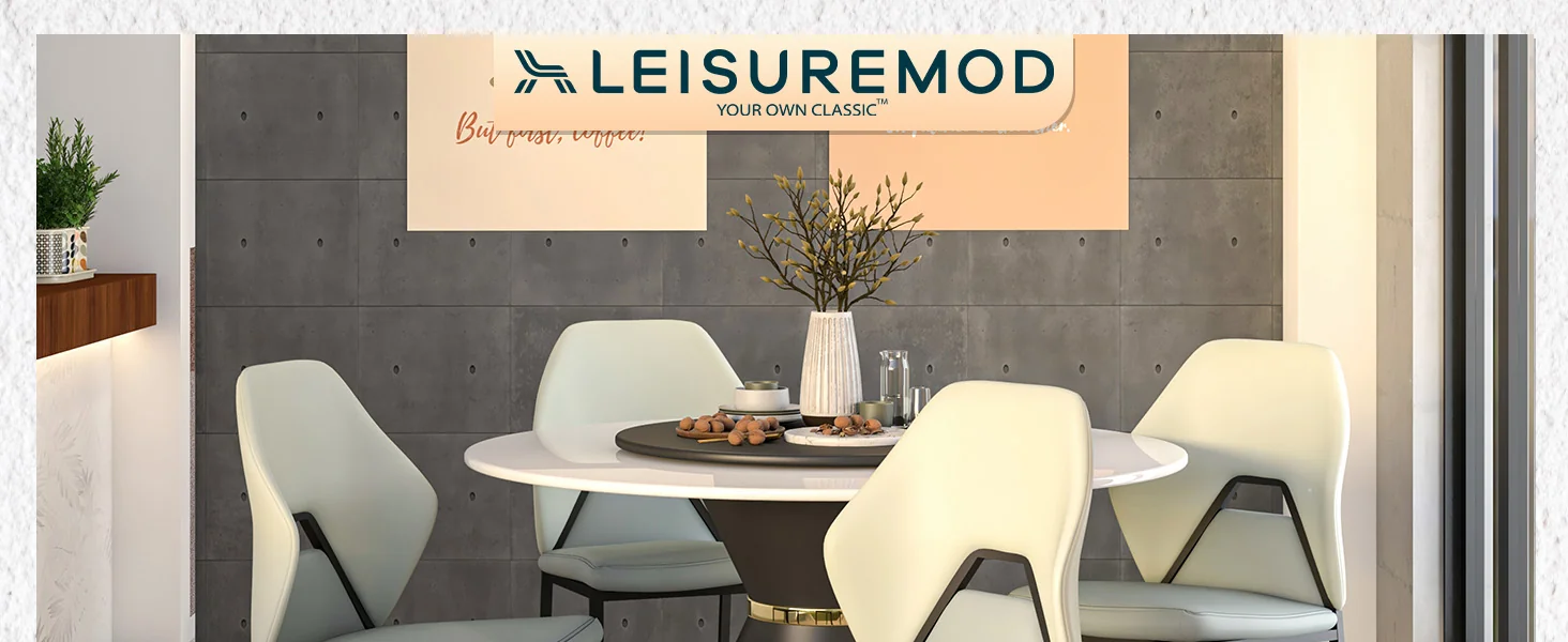 Eclat collection Modern Dining Chair in White Set of 4