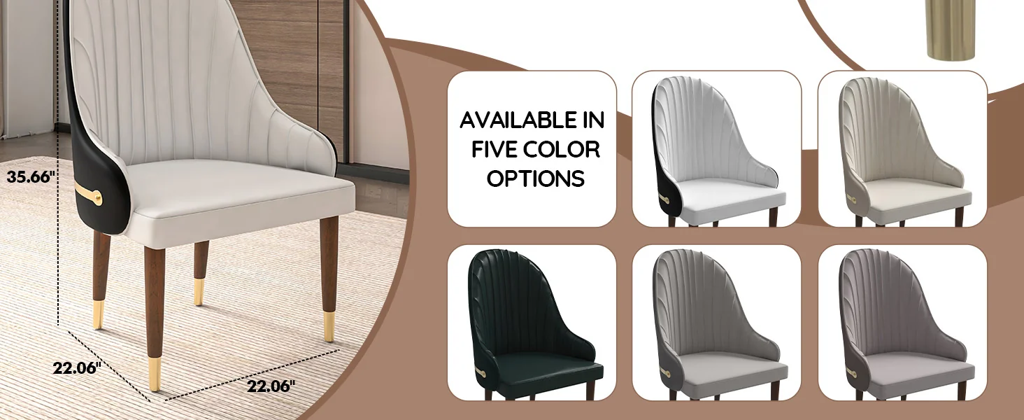 Elara Collection Wooden Dining Chair in Black/White