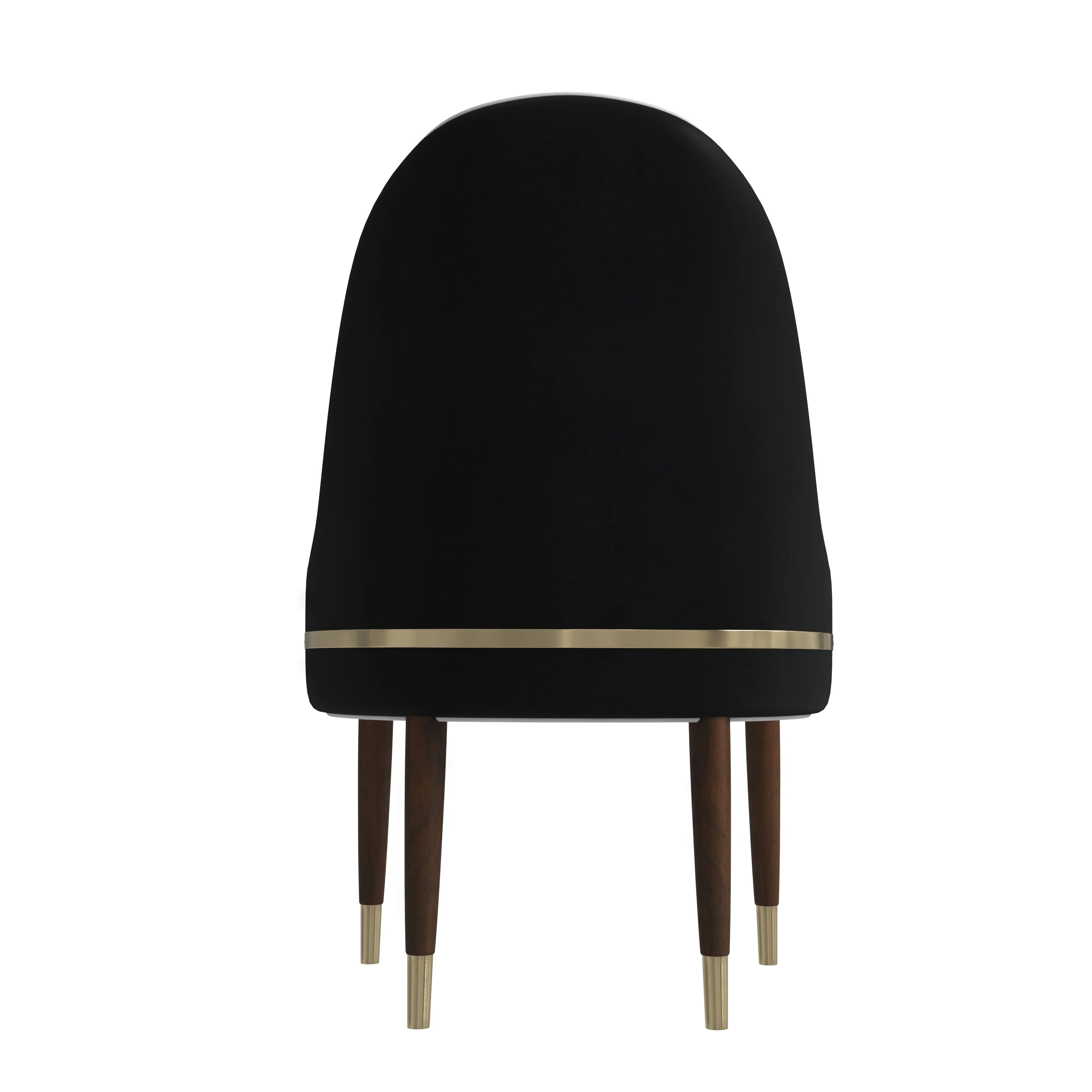 Elara Collection Wooden Dining Chair in Black/White Set of 2