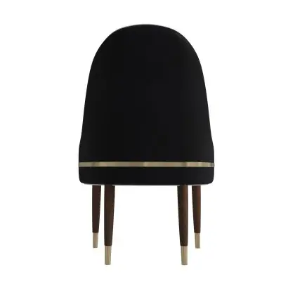 Elara Collection Wooden Dining Chair in Black/White Set of 2