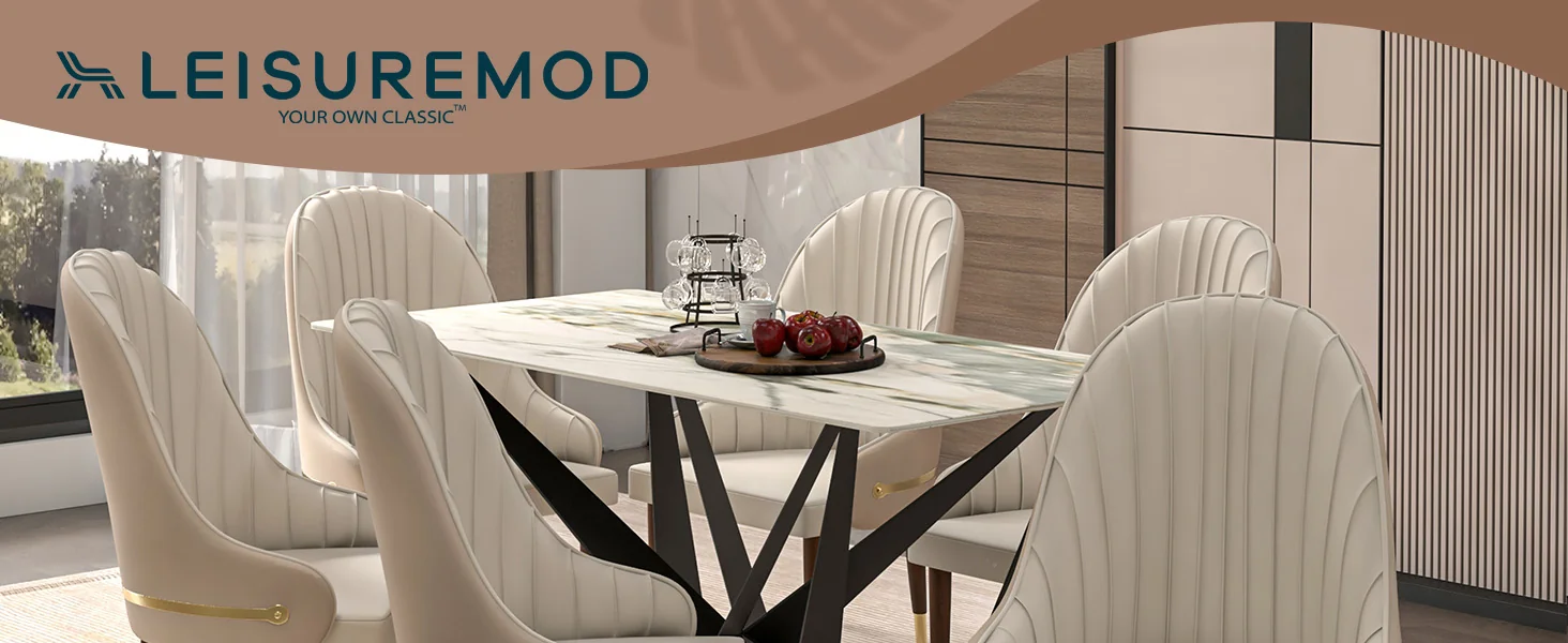 Elara Collection Wooden Dining Chair in Cream