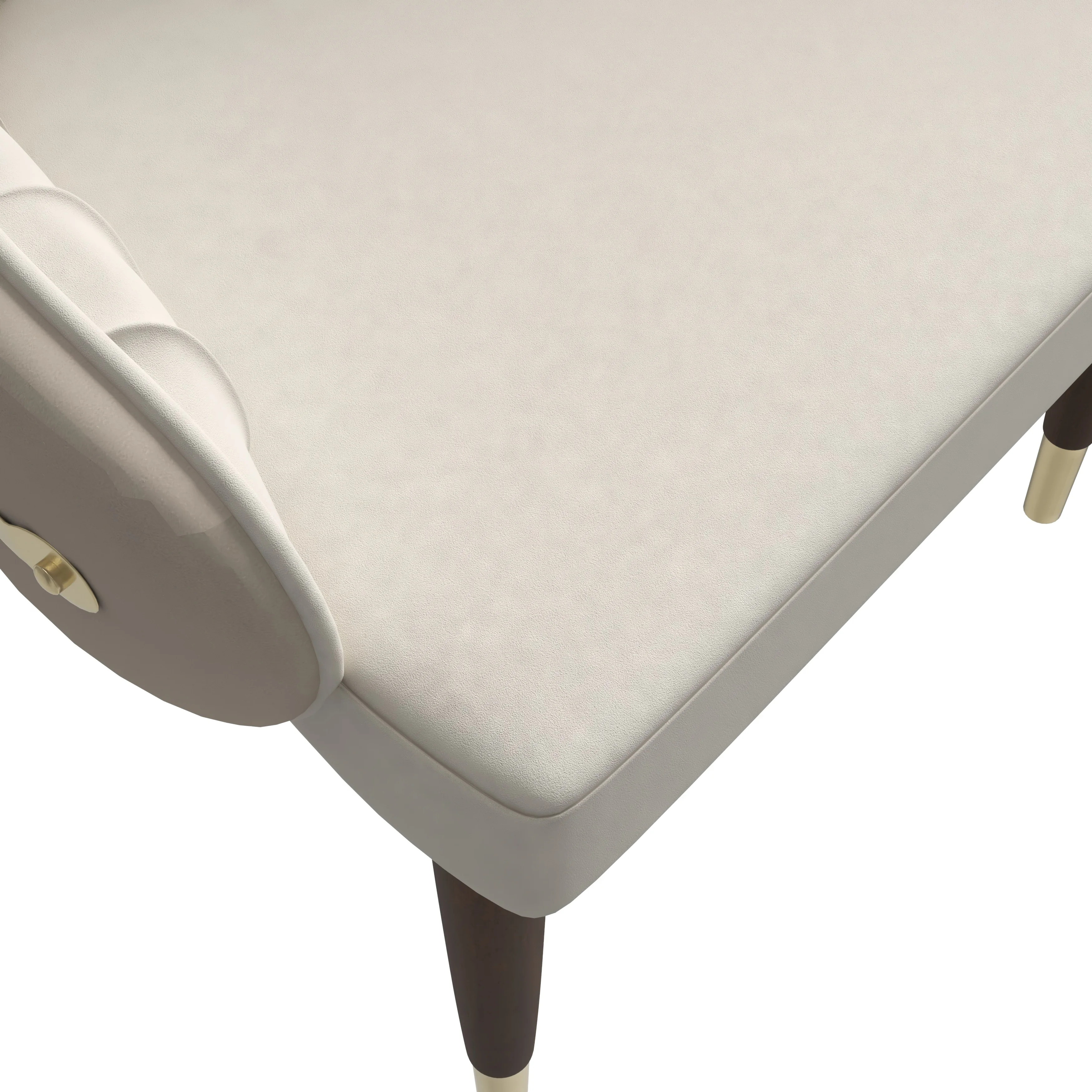 Elara Collection Wooden Dining Chair in Cream Set of 2