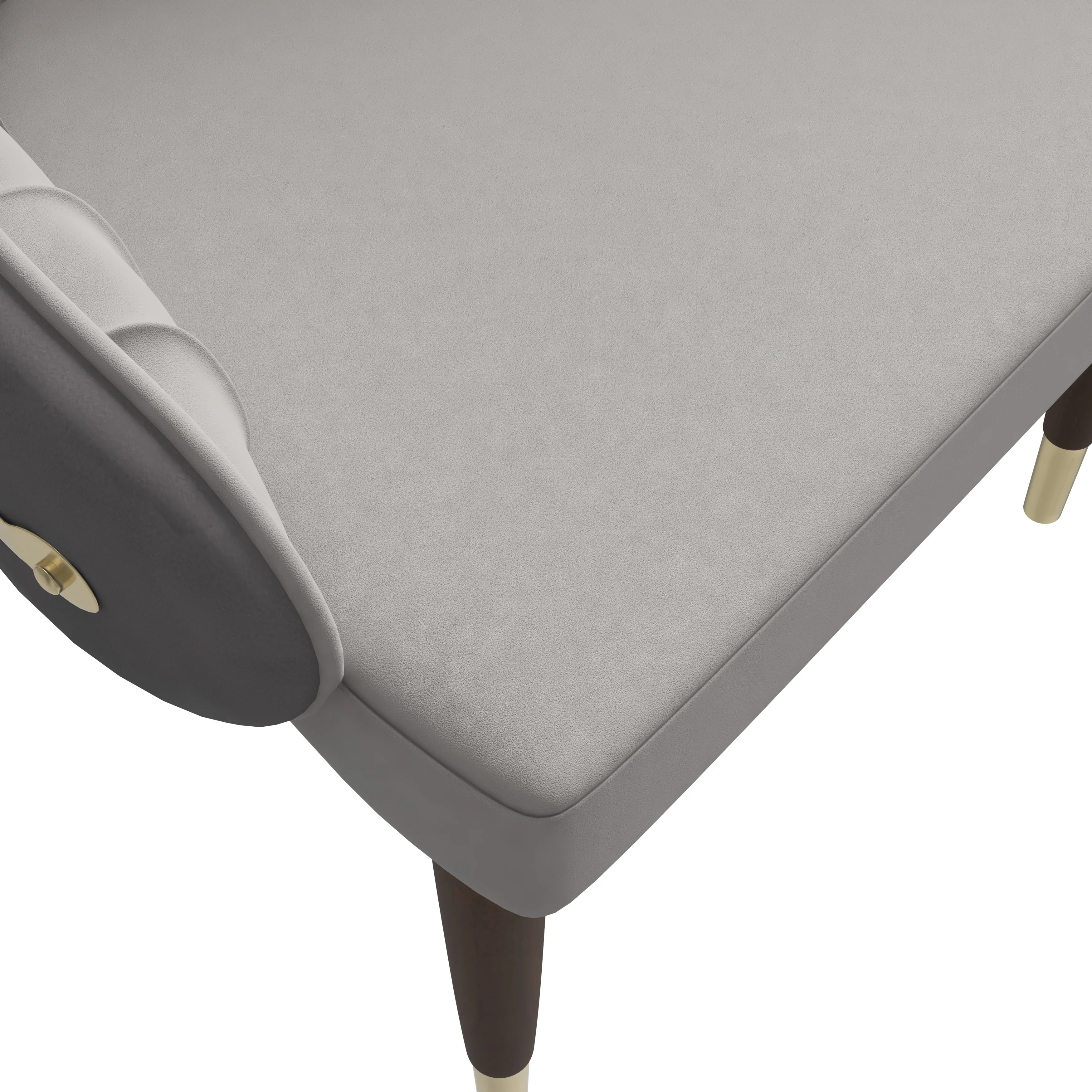 Elara Collection Wooden Dining Chair in Two-Tone Grey Set of 4