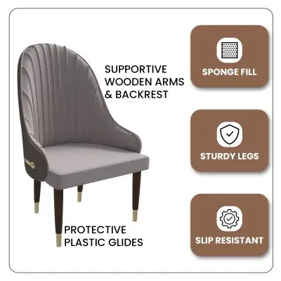 Elara Collection Wooden Dining Chair in Two-Tone Toupe