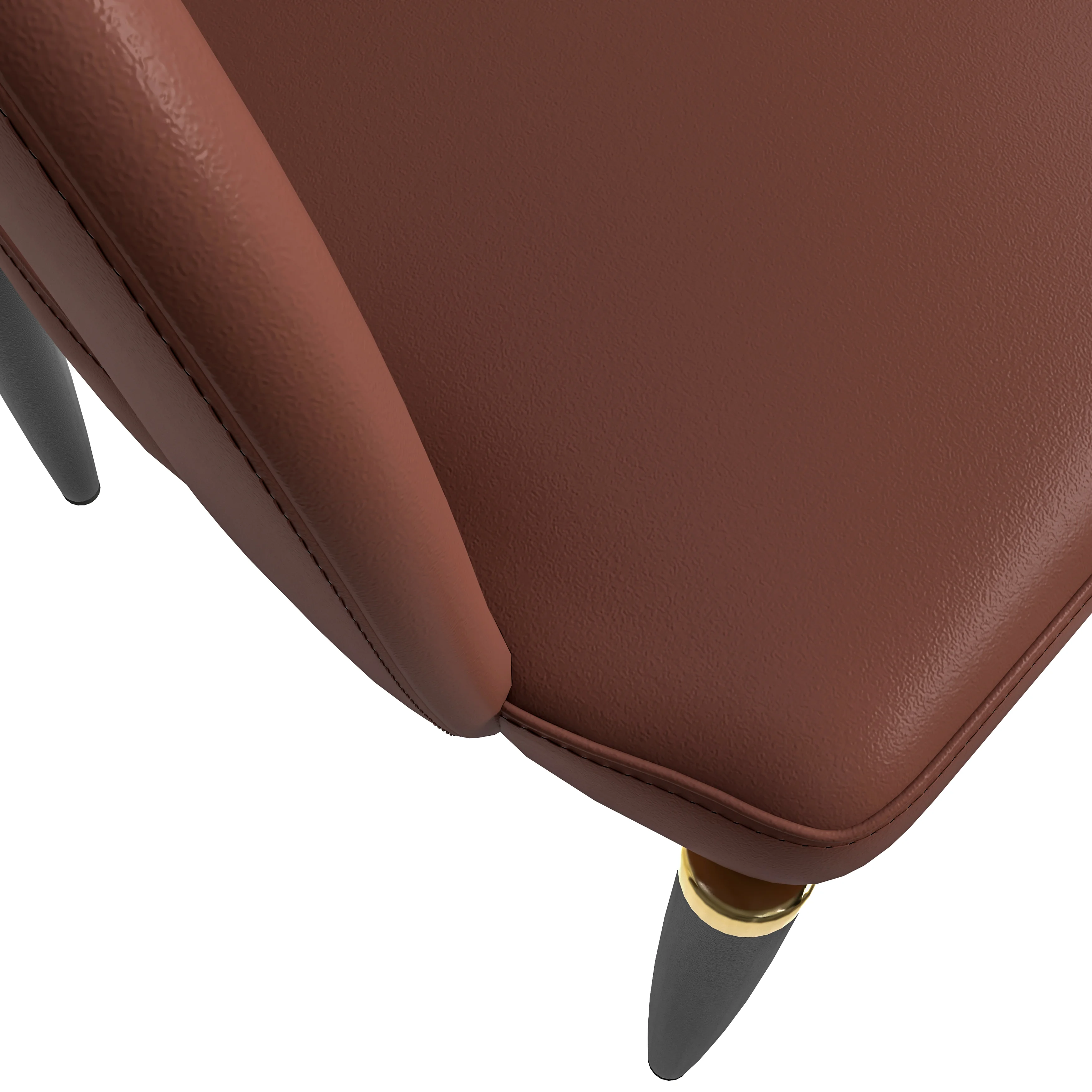 Entice Collection Modern Dining Chair Set of 2 in Brown