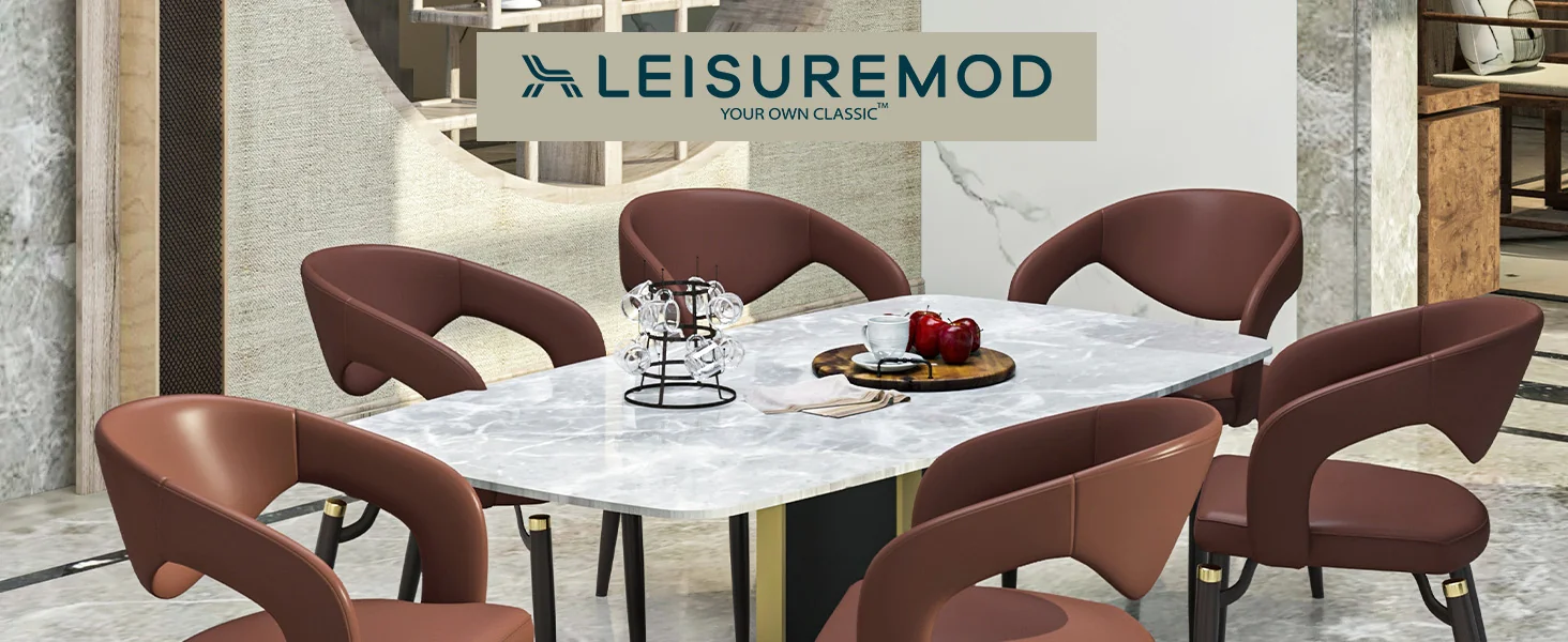 Entice Collection Modern Dining Chair in Brown