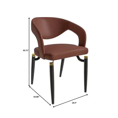 Entice Collection Modern Dining Chair in Brown
