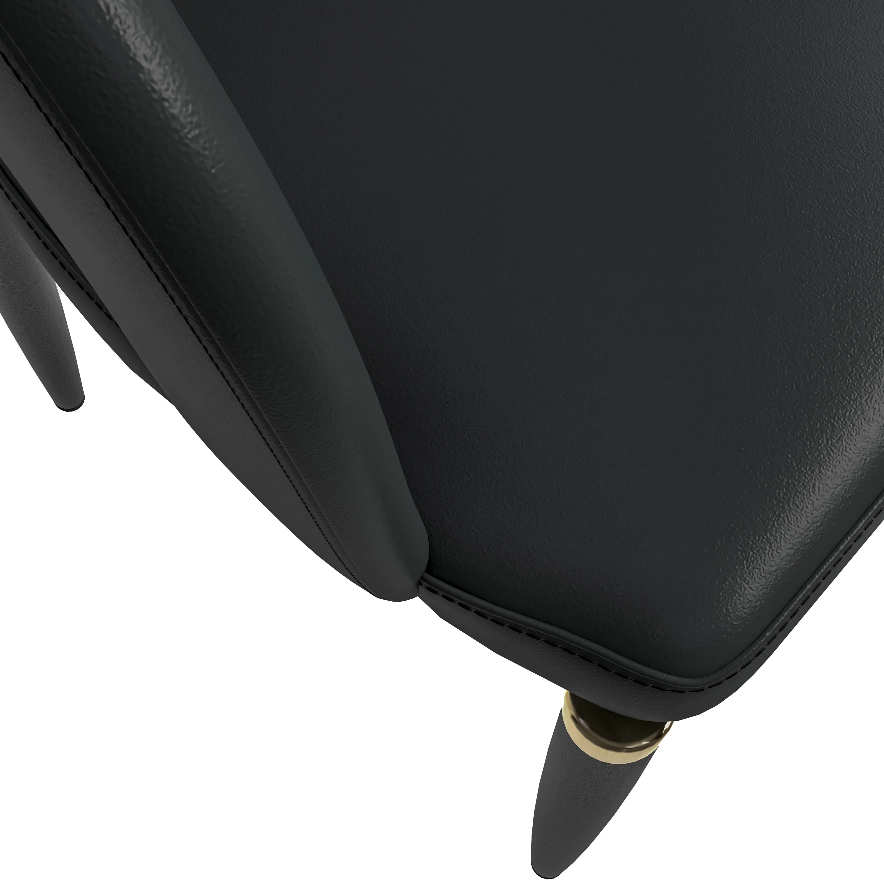 Entice Collection Modern Dining Chair in Charcoal Black