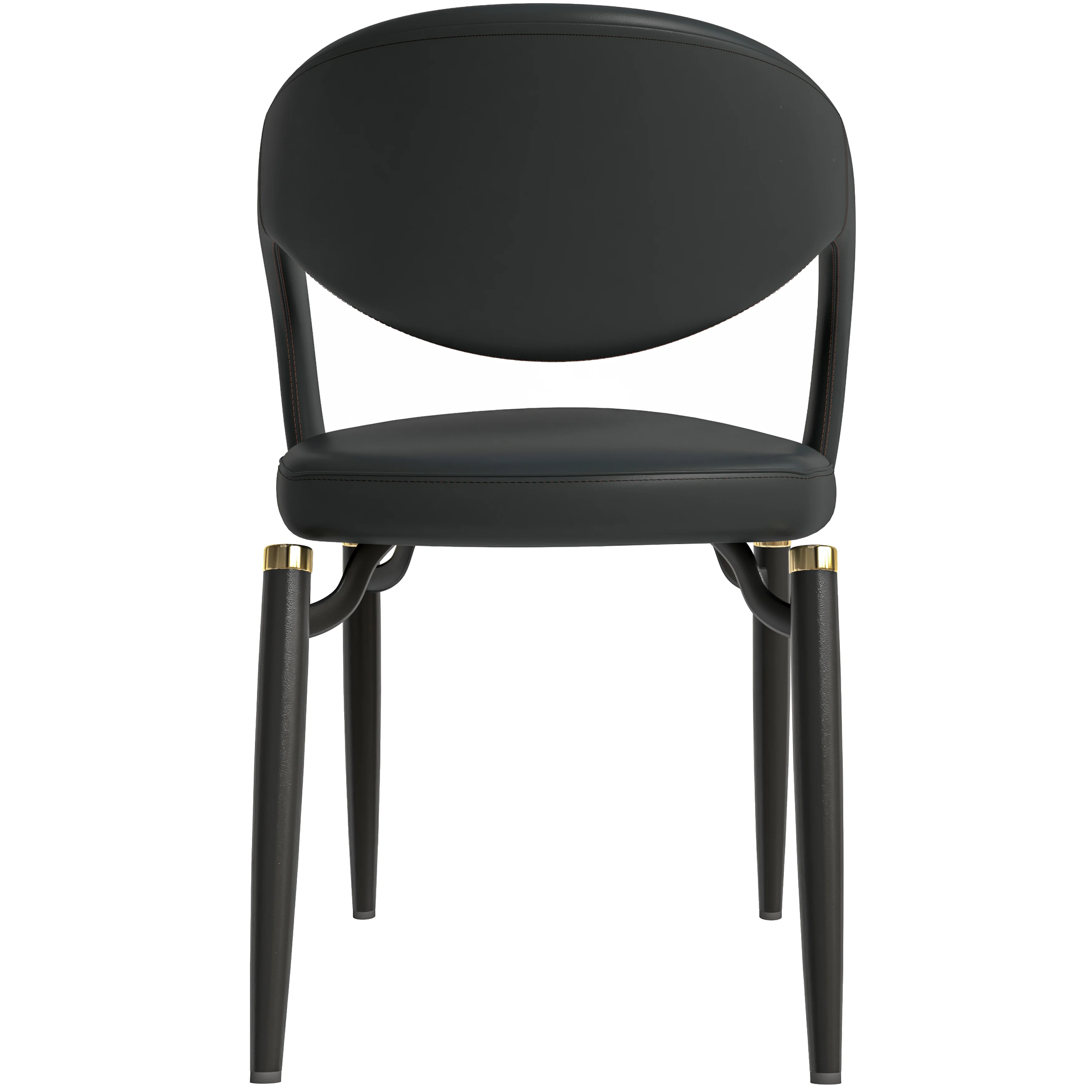 Entice Collection Modern Dining Chair in Charcoal Black