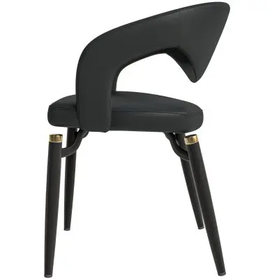 Entice Collection Modern Dining Chair in Charcoal Black