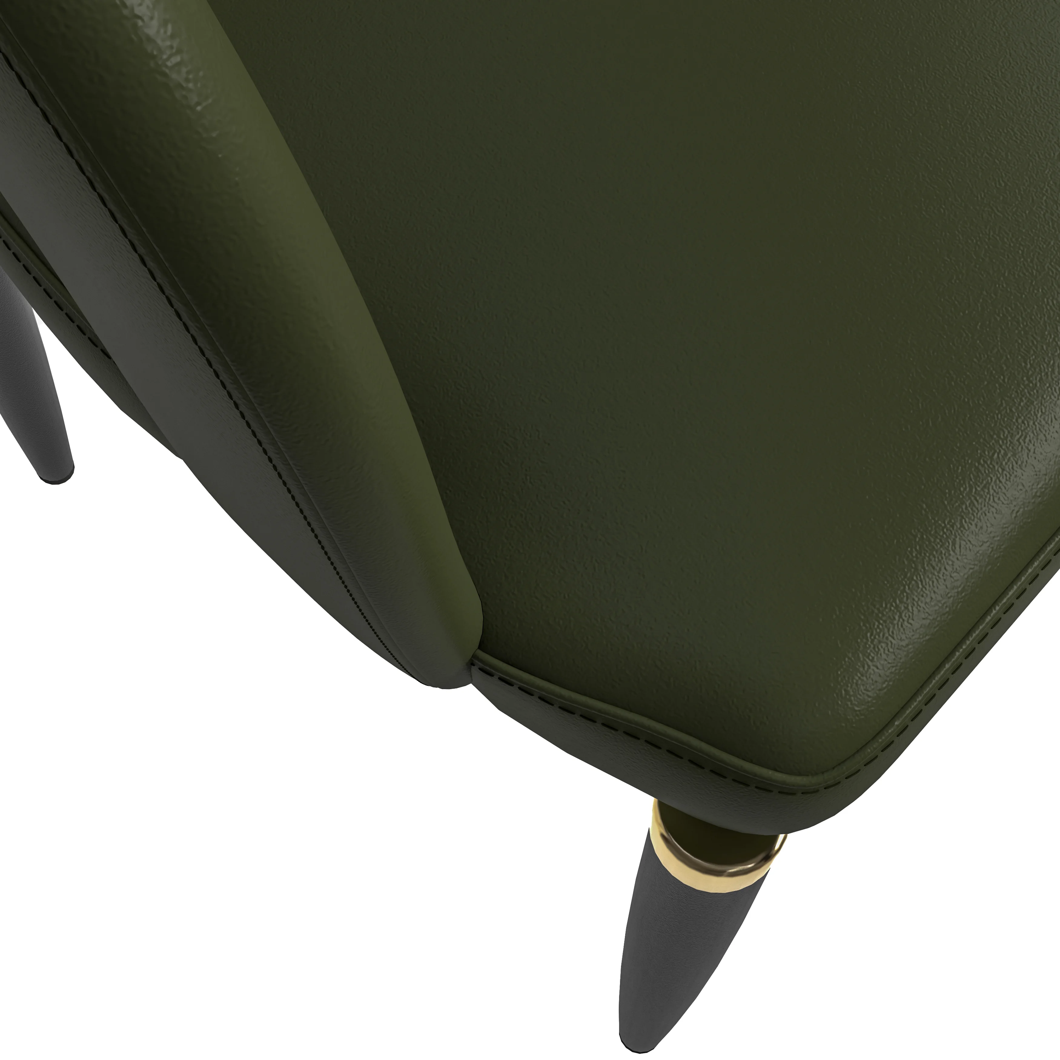 Entice Collection Modern Dining Chair Set of 2 in Green