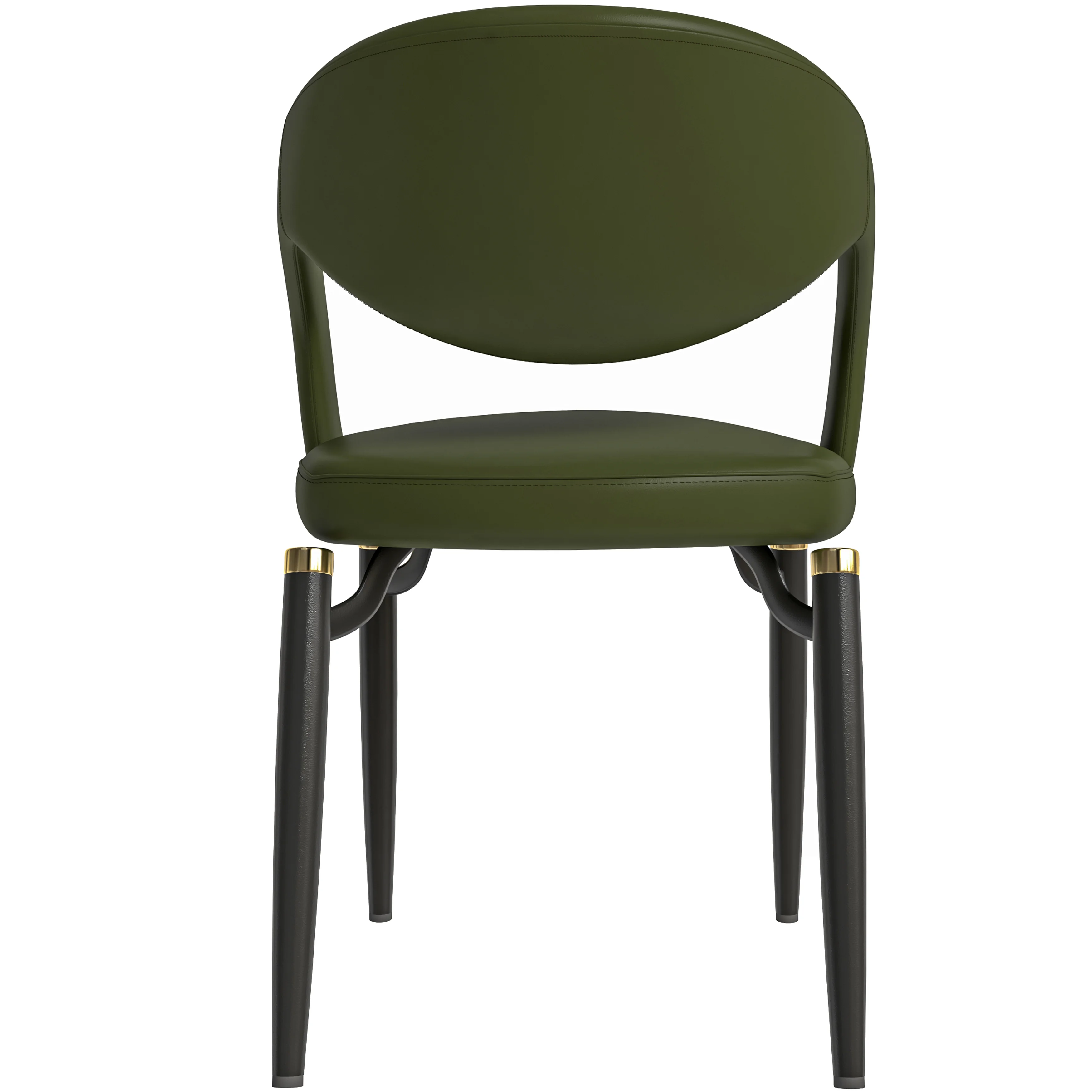 Entice Collection Modern Dining Chair Set of 2 in Green