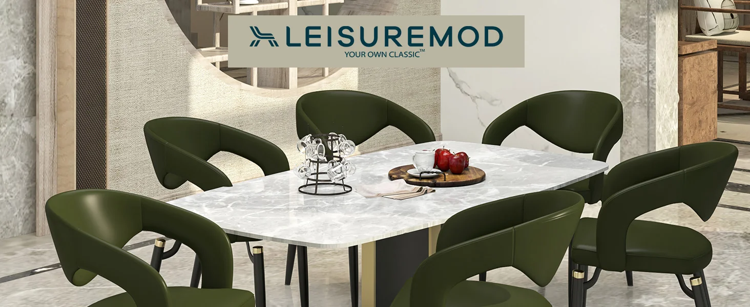 Entice Collection Modern Dining Chair Set of 4 in Green