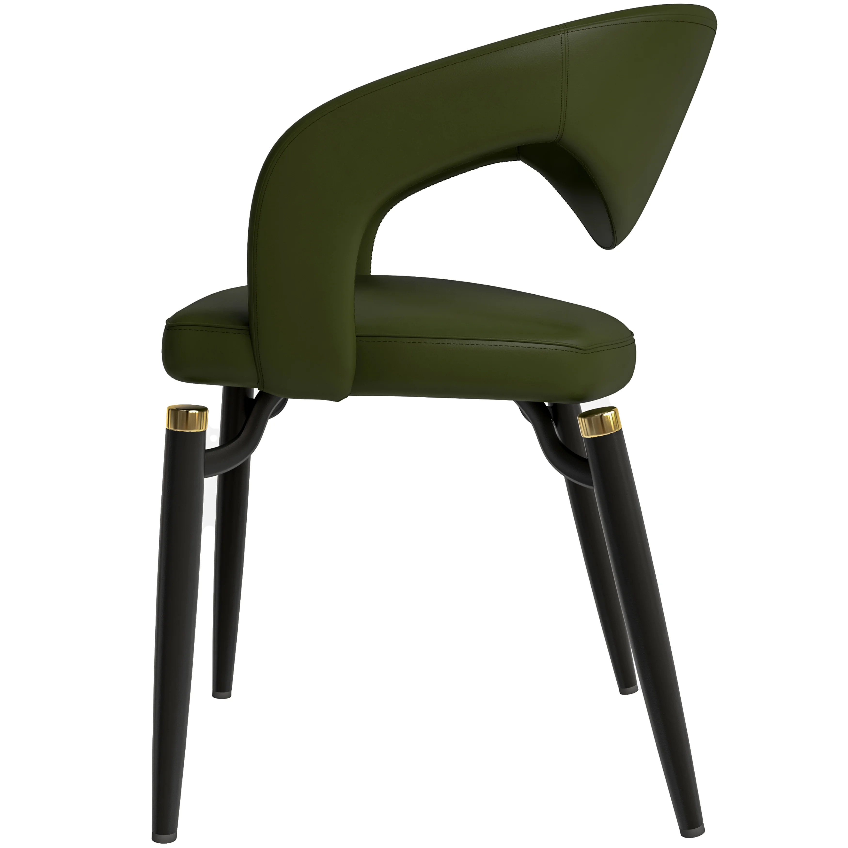 Entice Collection Modern Dining Chair Set of 4 in Green
