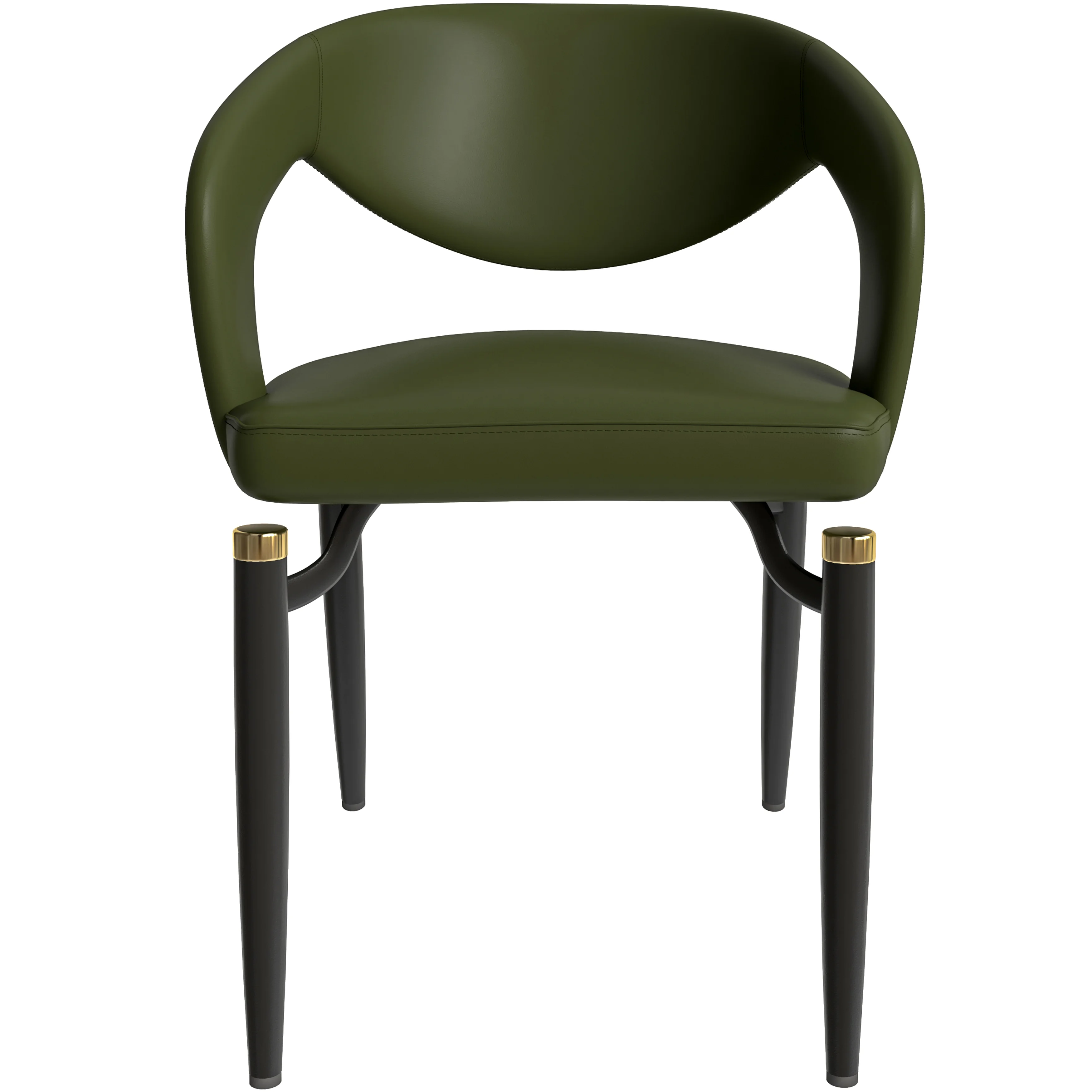 Entice Collection Modern Dining Chair Set of 4 in Green
