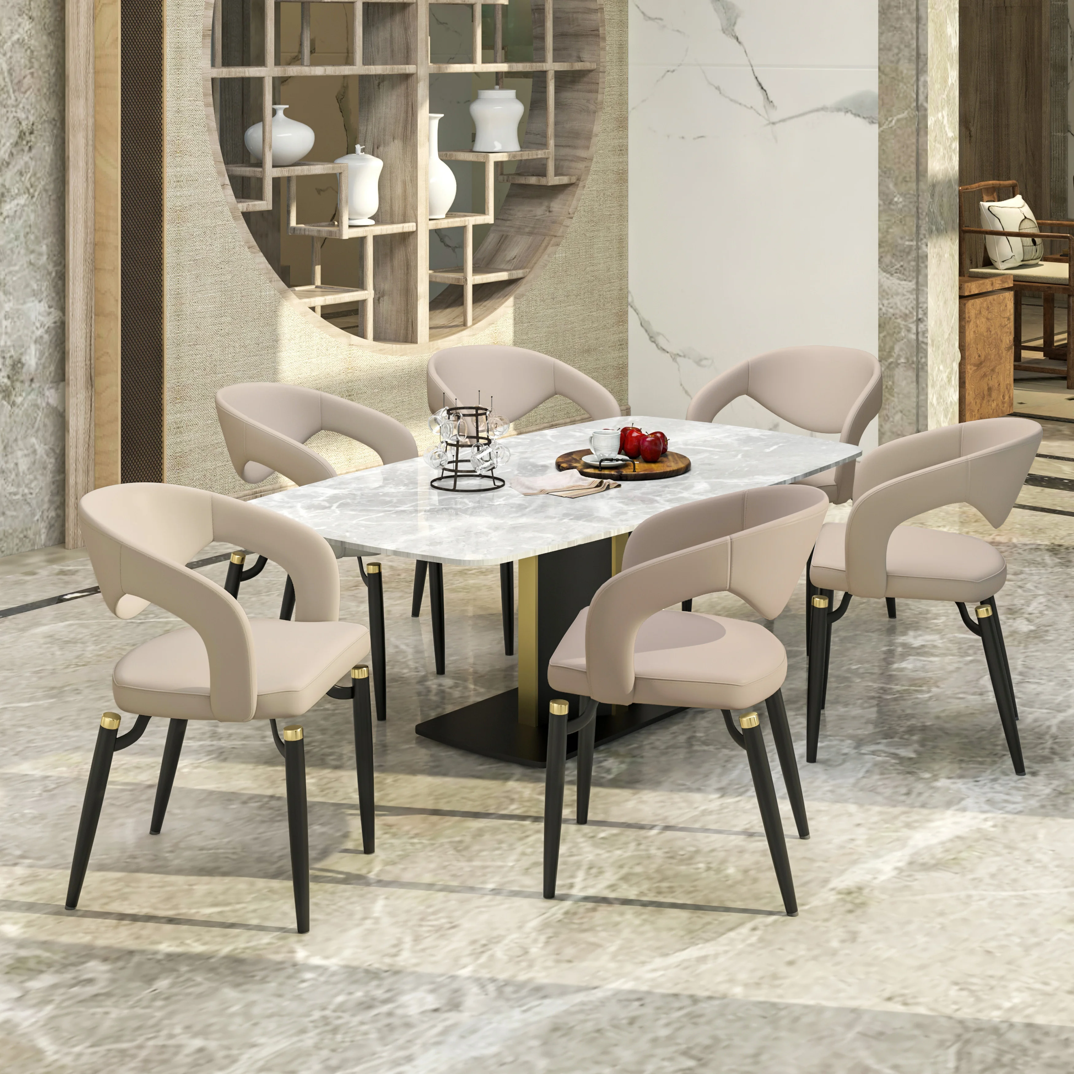 Entice Collection Modern Dining Chair Set of 2 in Grey