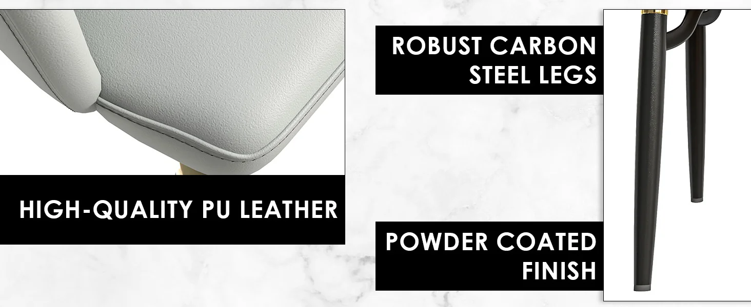 Entice Collection Modern Dining Chair Set of 4 in Grey