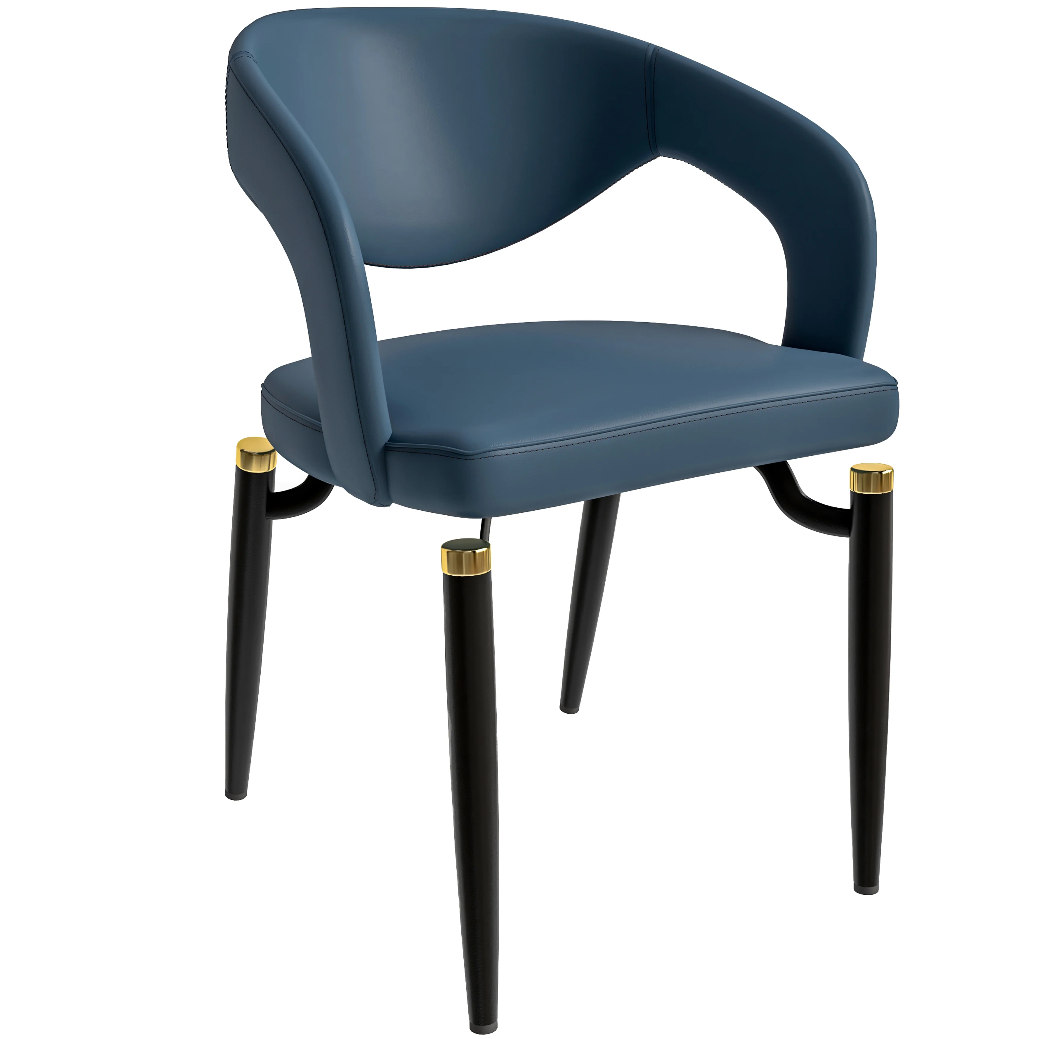 Entice Collection Modern Dining Chair Set of 4 in Blue