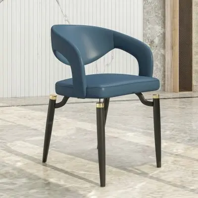 Entice Collection Modern Dining Chair Set of 4 in Blue