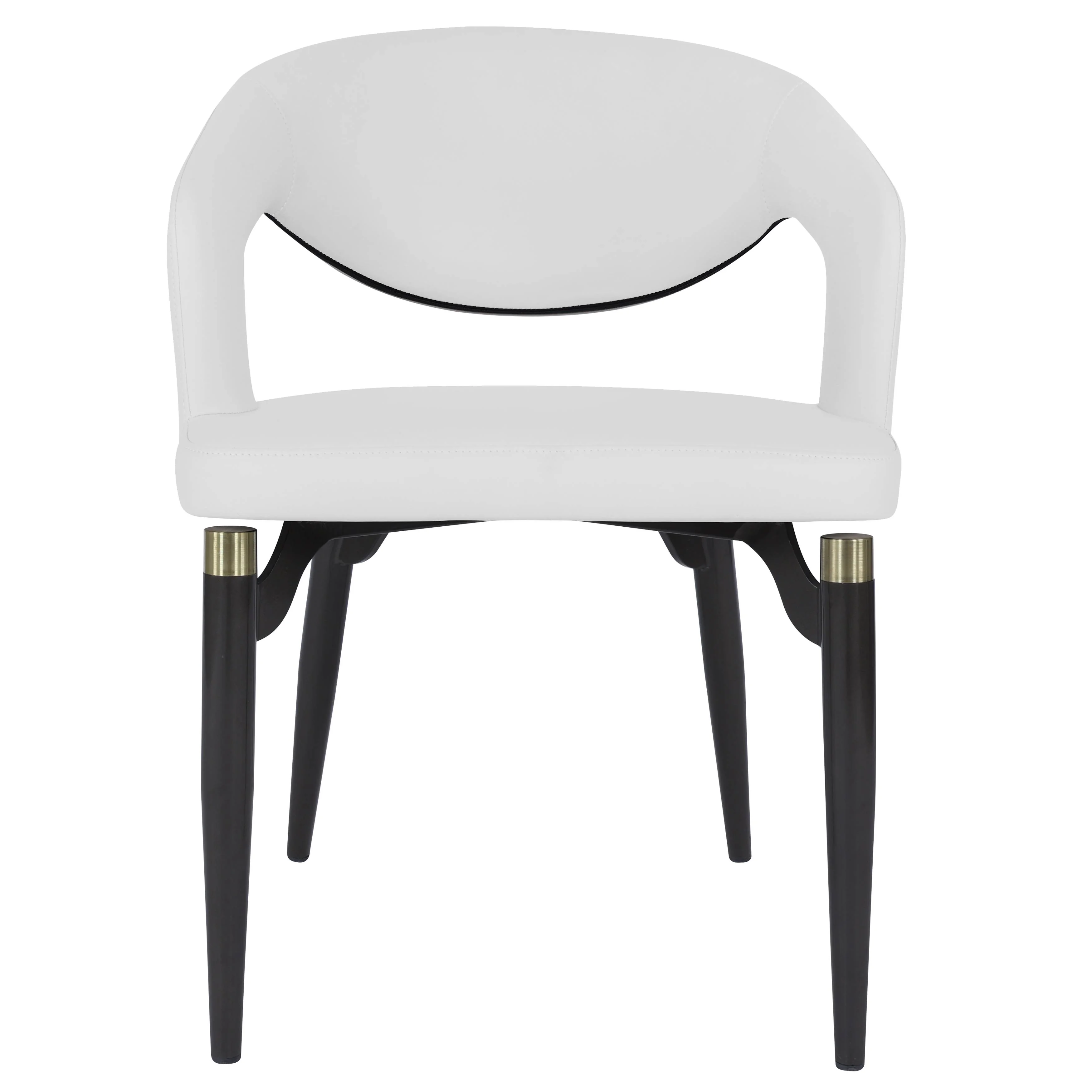 Entice Collection Modern Dining Chair Set of 2 in White