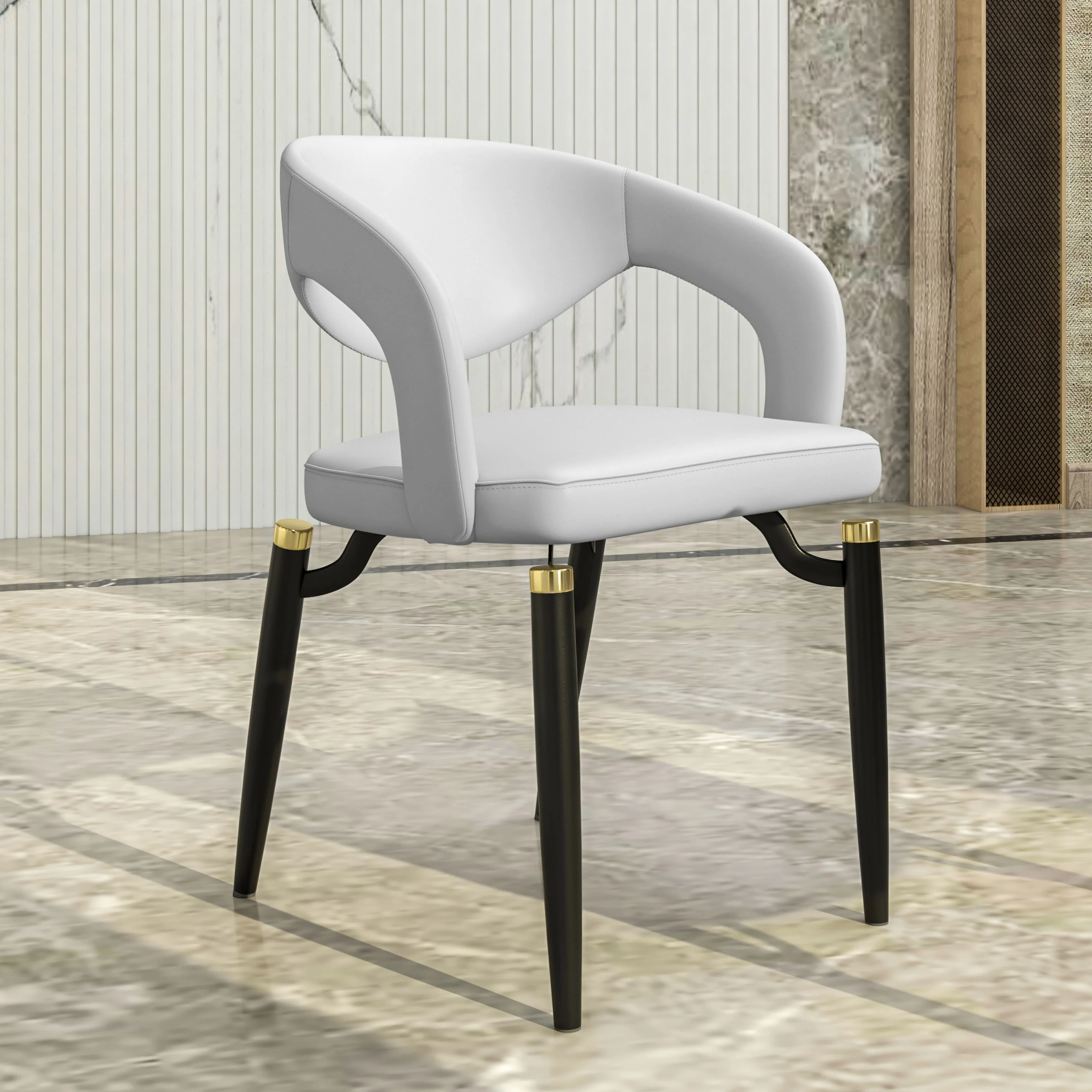 Entice Collection Modern Dining Chair in White