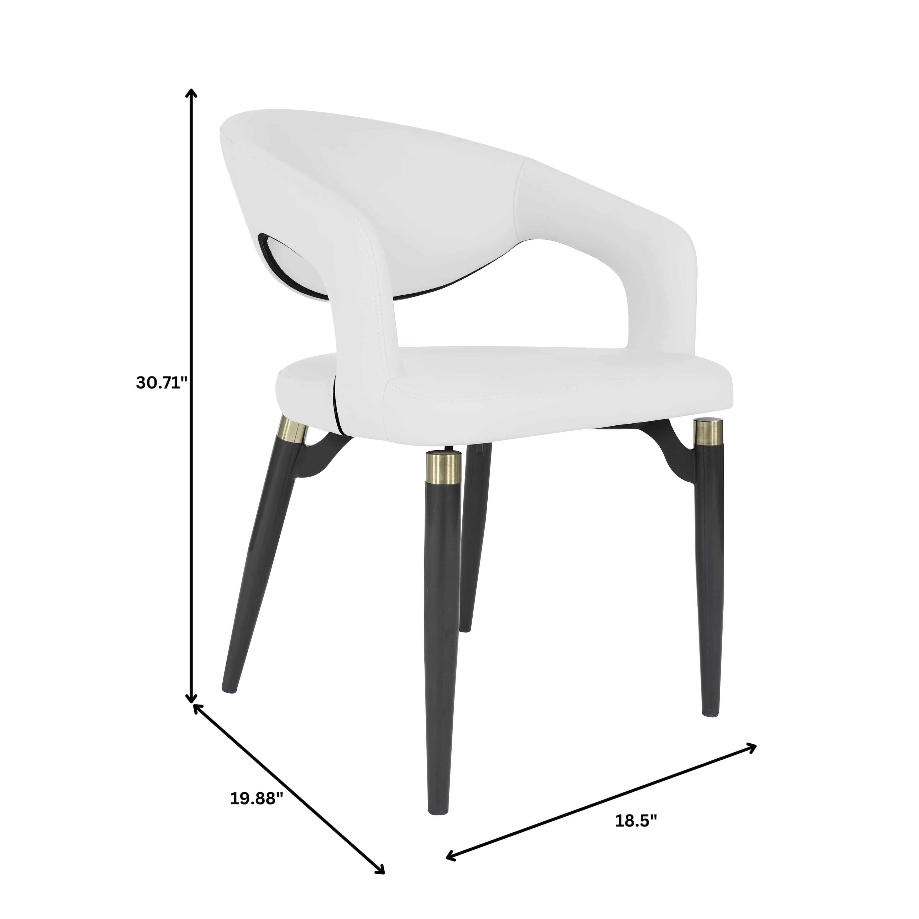 Entice Collection Modern Dining Chair in White