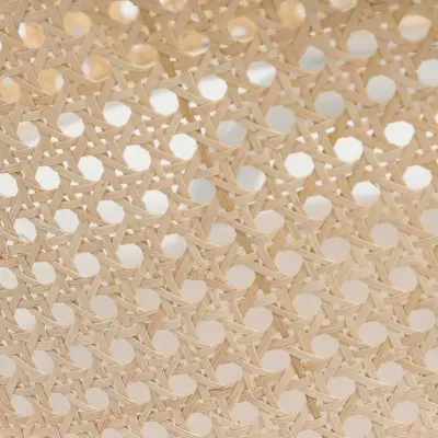 Ervilla Modern Dining Chair with White Powder Coated Steel Legs and Wicker Back, Set of 4