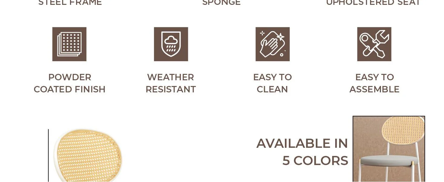 Euston Collection Modern Dining Chair White Frame In Beige