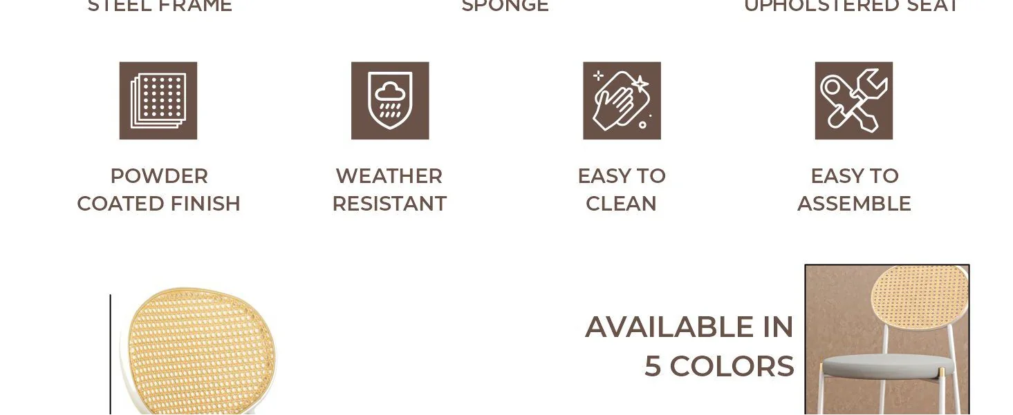 Euston Collection Modern Dining Chair White Frame In black - Set of 2