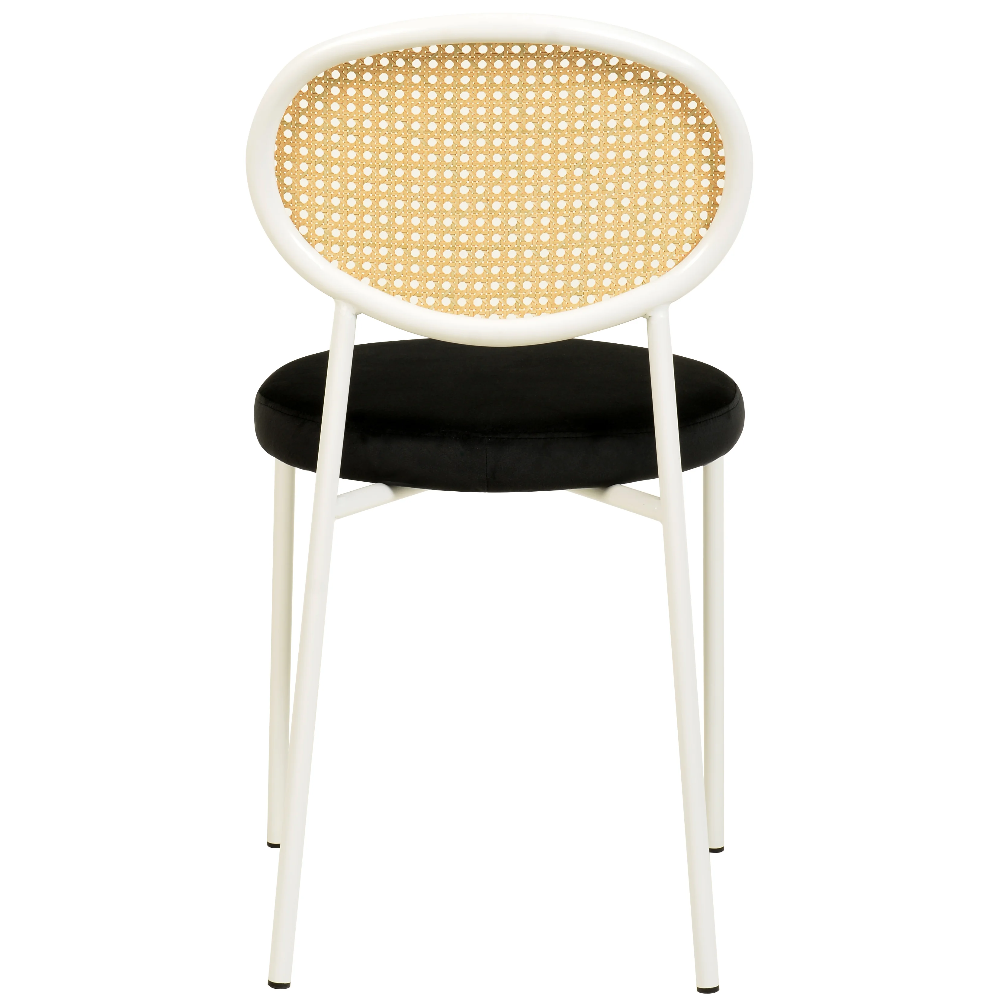 Euston Collection Modern Dining Chair White Frame In black - Set of 4