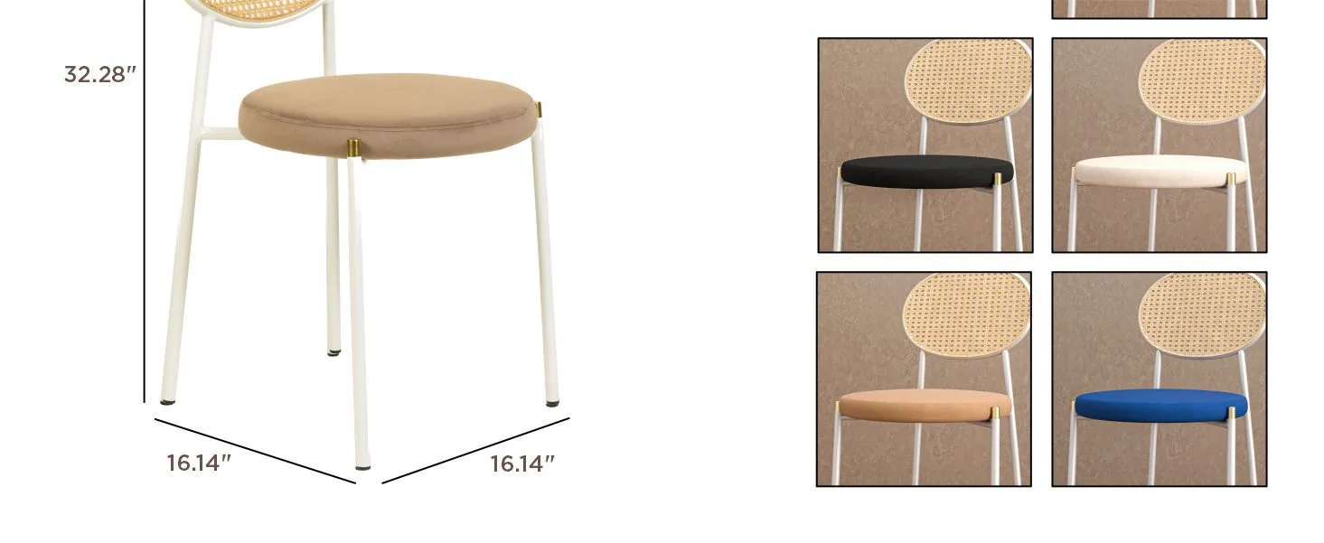 Euston Collection Modern Dining Chair White Frame In Brown - Set of 4