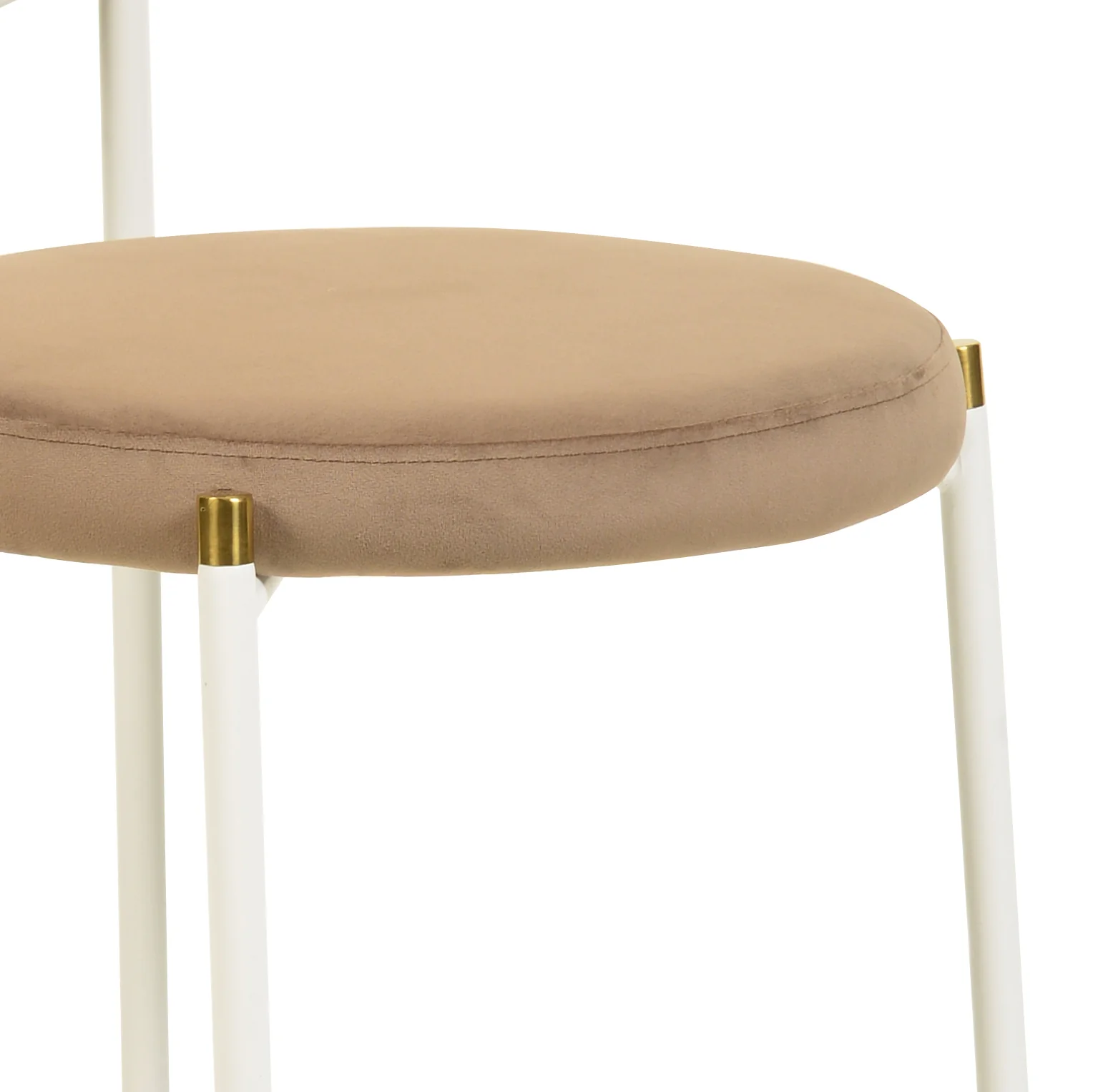 Euston Collection Modern Dining Chair White Frame In Brown - Set of 4